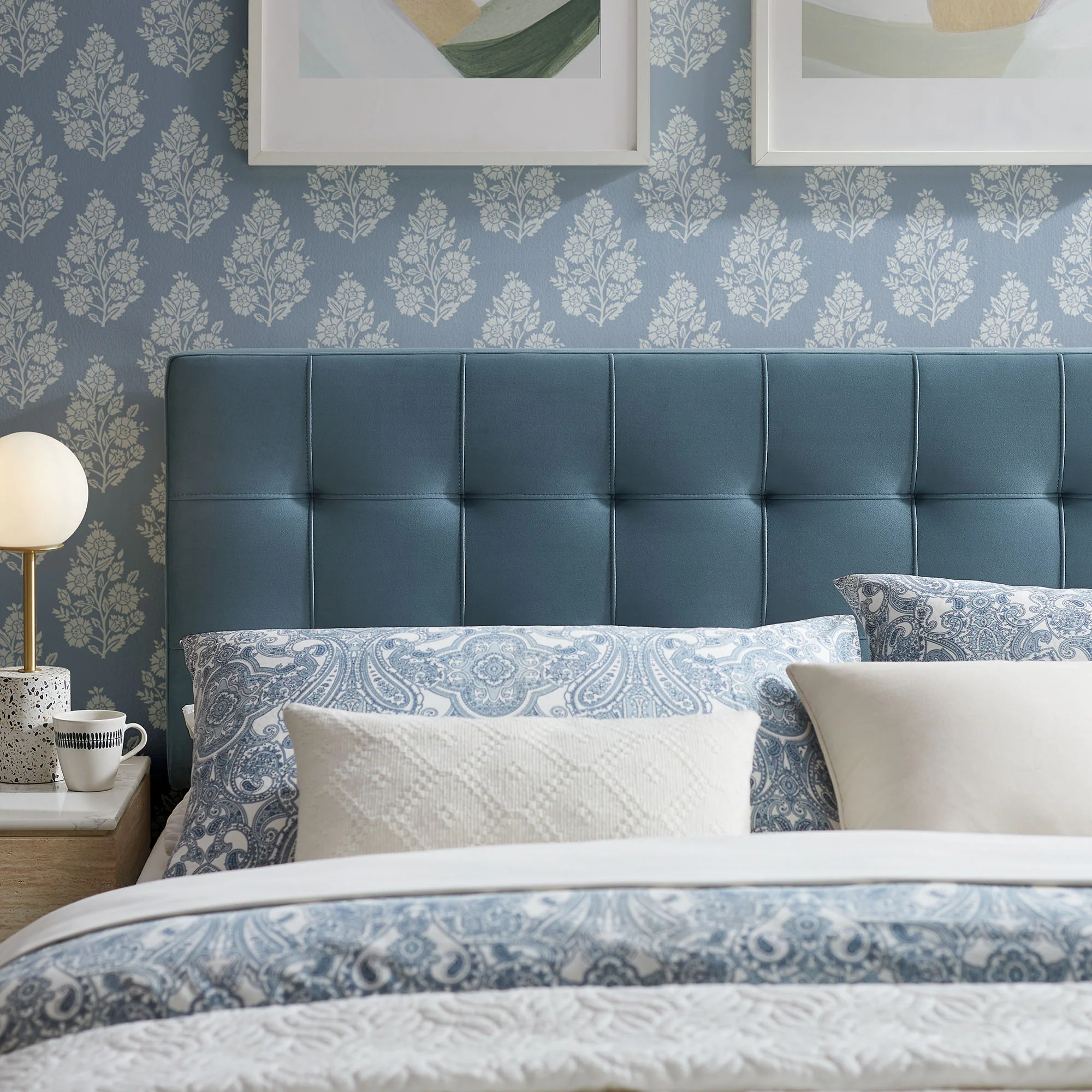 Lily Stain-Resistant Performance Velvet Queen Size Headboard by Modway - Image 13