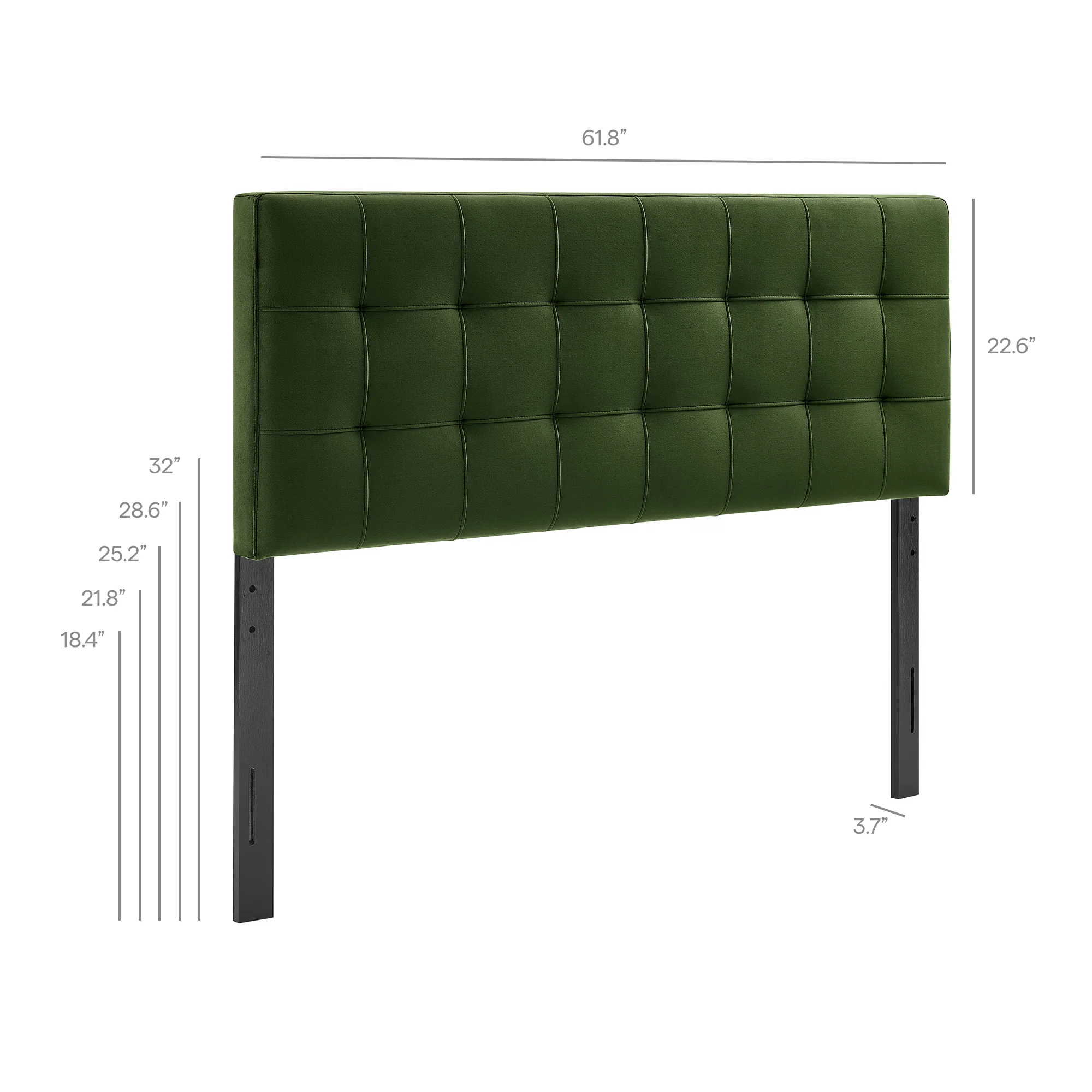 Lily Stain-Resistant Performance Velvet Queen Size Headboard by Modway - Image 32