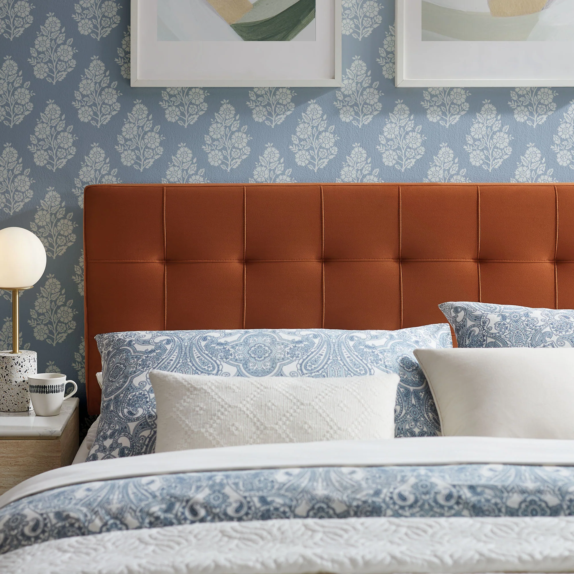 Lily Stain-Resistant Performance Velvet Queen Size Headboard by Modway - Image 45