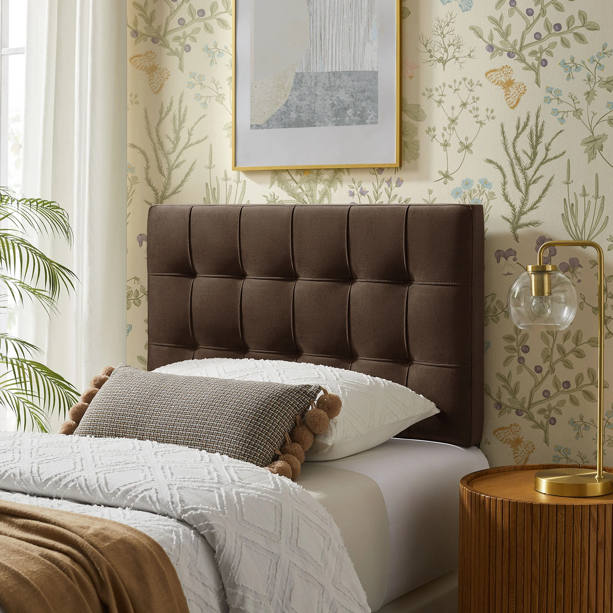 Lily Stain-Resistant Performance Velvet Twin Size Headboard by Modway - Image 22
