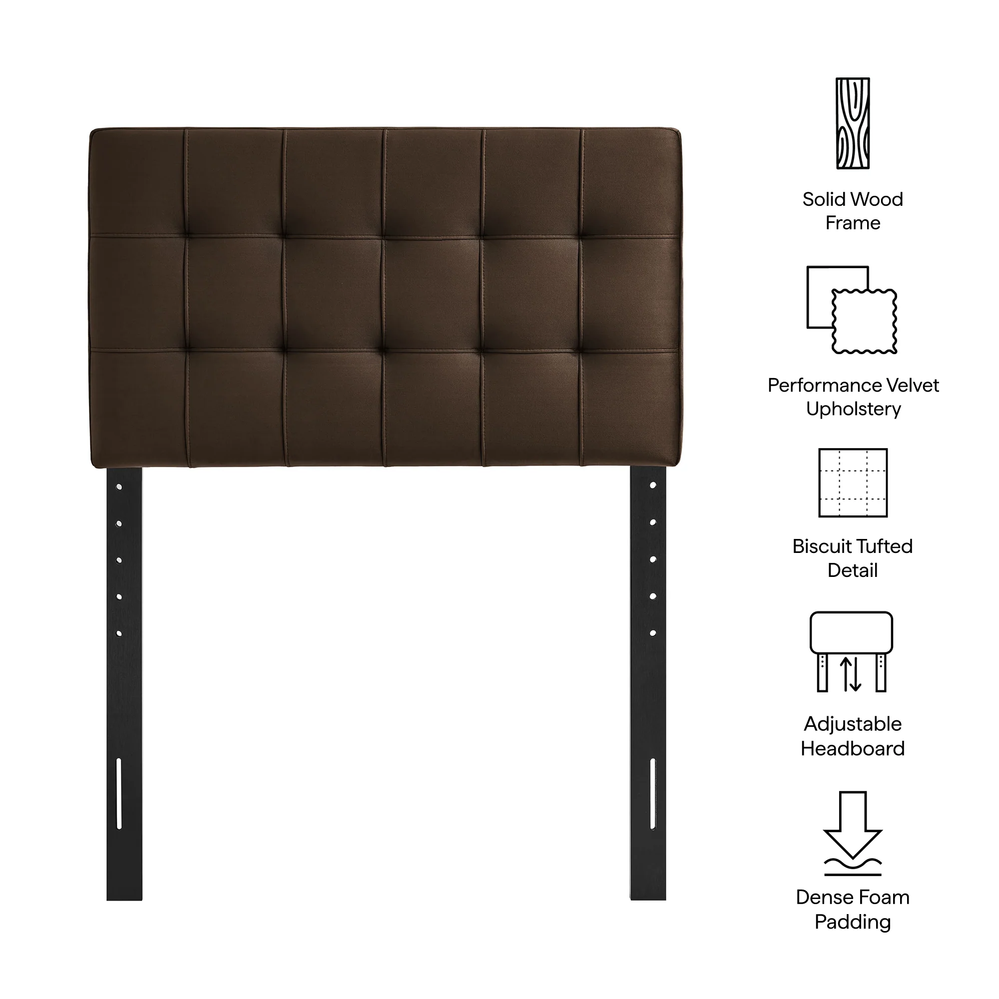 Lily Stain-Resistant Performance Velvet Twin Size Headboard by Modway - Image 23
