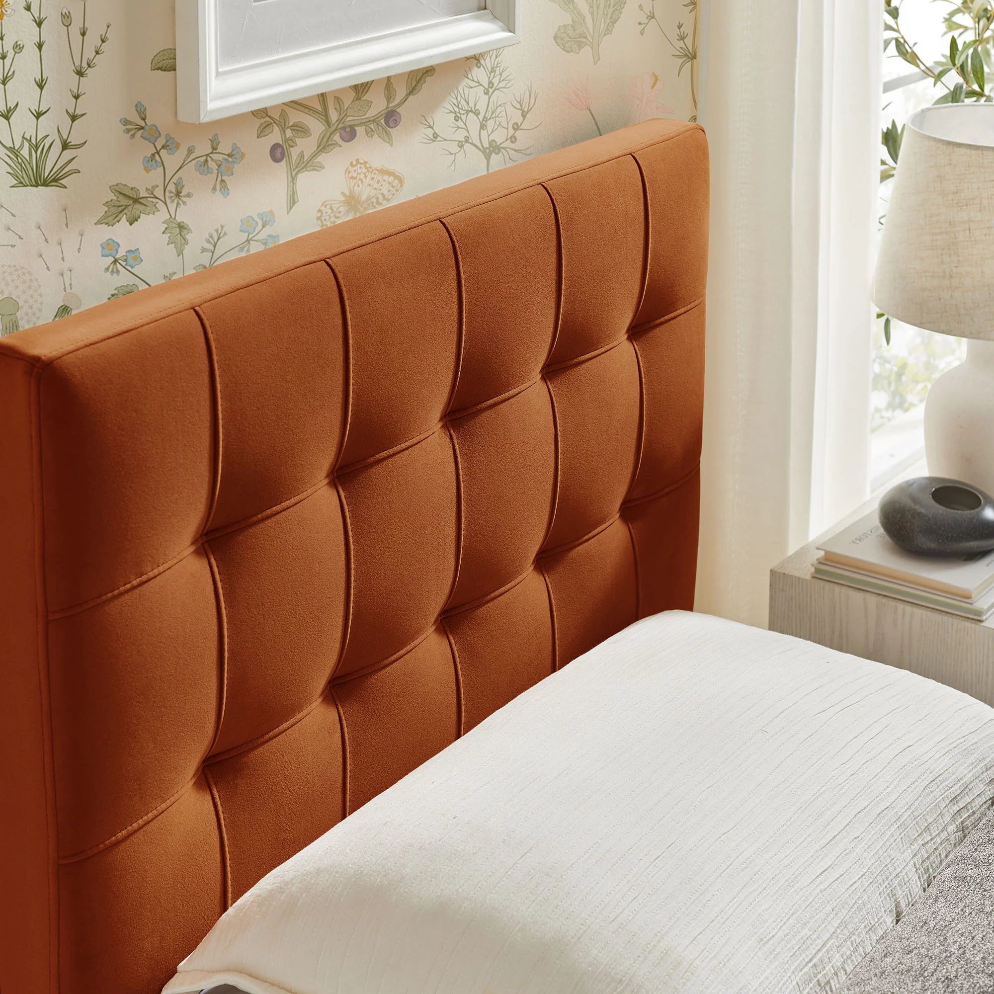 Lily Stain-Resistant Performance Velvet Twin Size Headboard by Modway - Image 45