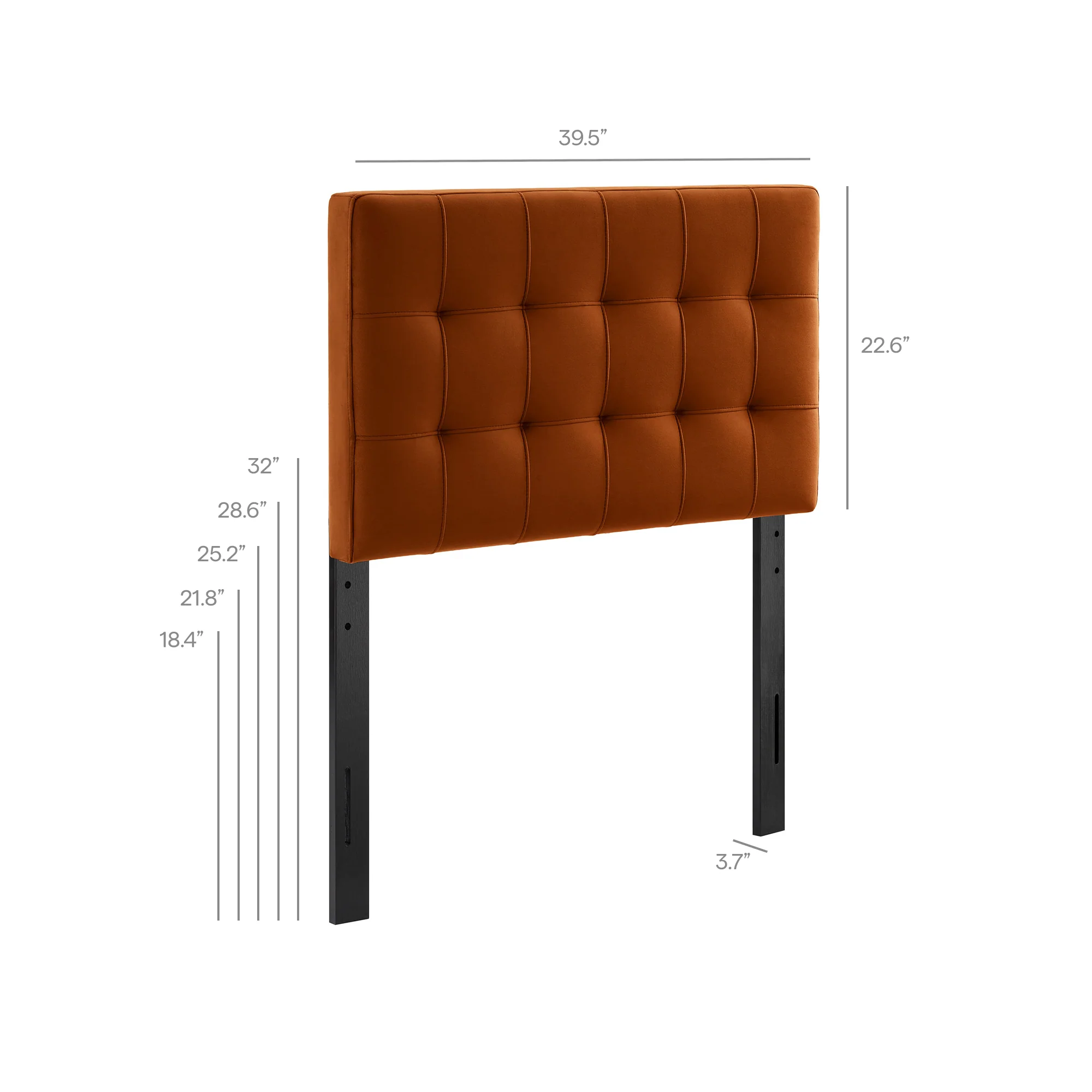 Lily Stain-Resistant Performance Velvet Twin Size Headboard by Modway - Image 48