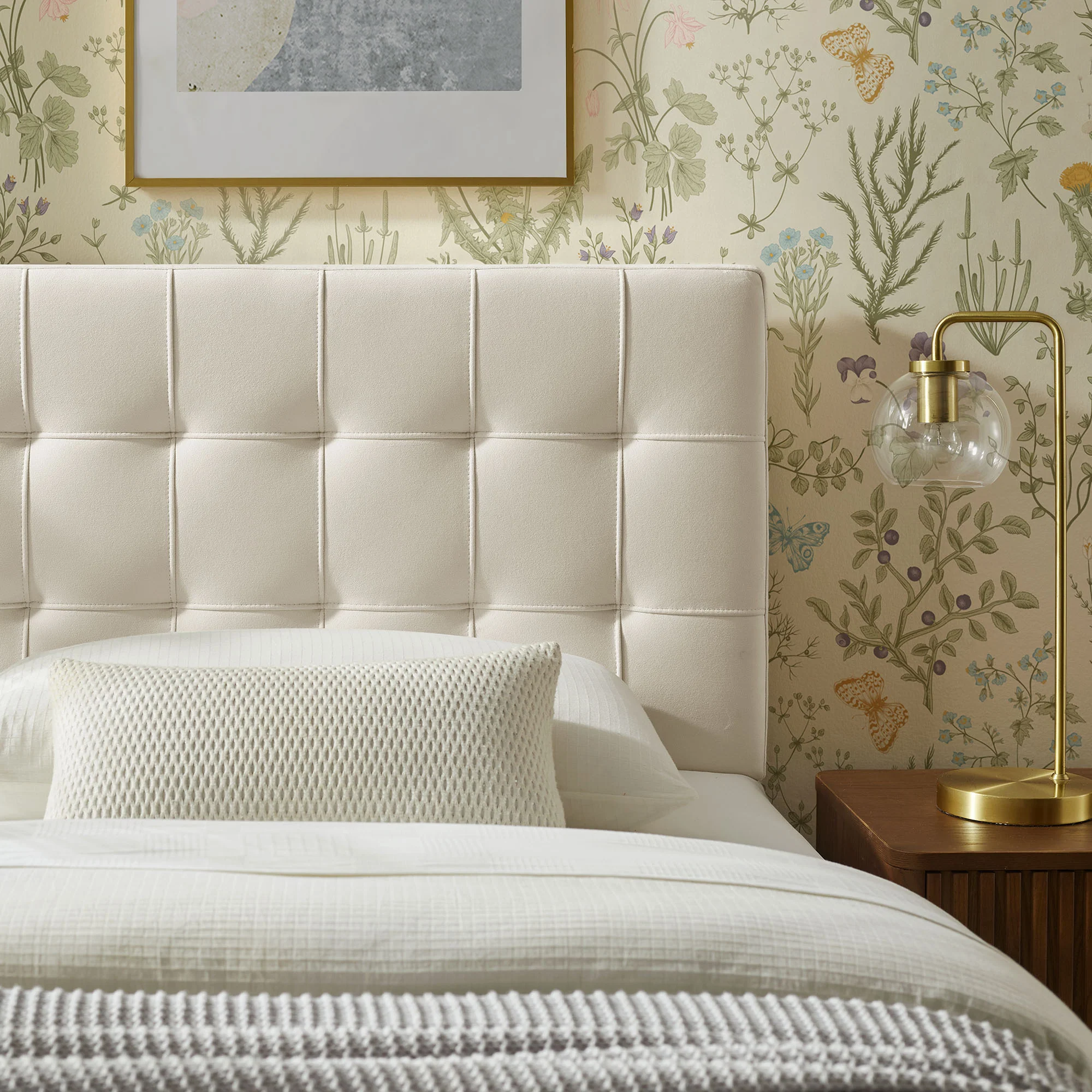 Lily Stain-Resistant Performance Velvet Twin Size Headboard by Modway - Image 5