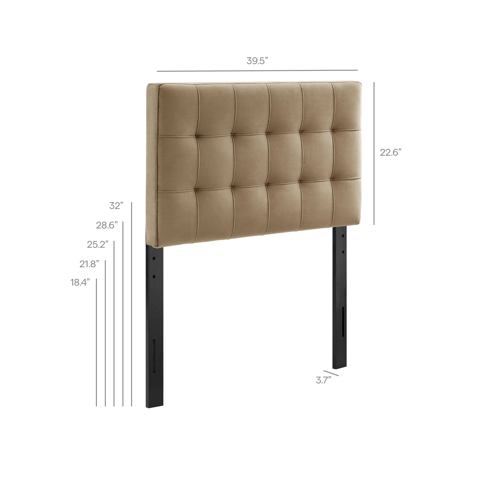 Lily Stain-Resistant Performance Velvet Twin Size Headboard by Modway - Image 56