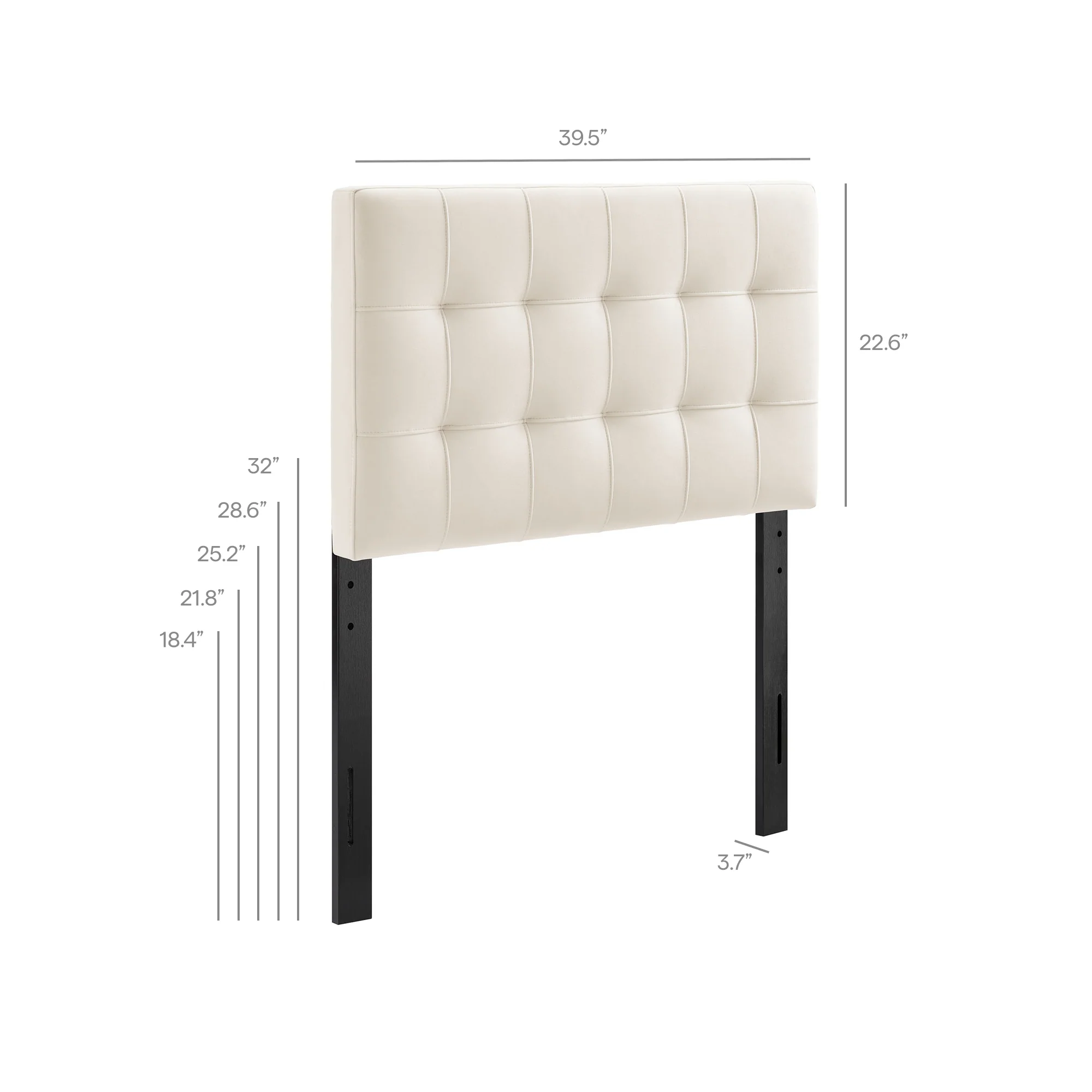 Lily Stain-Resistant Performance Velvet Twin Size Headboard by Modway - Image 8
