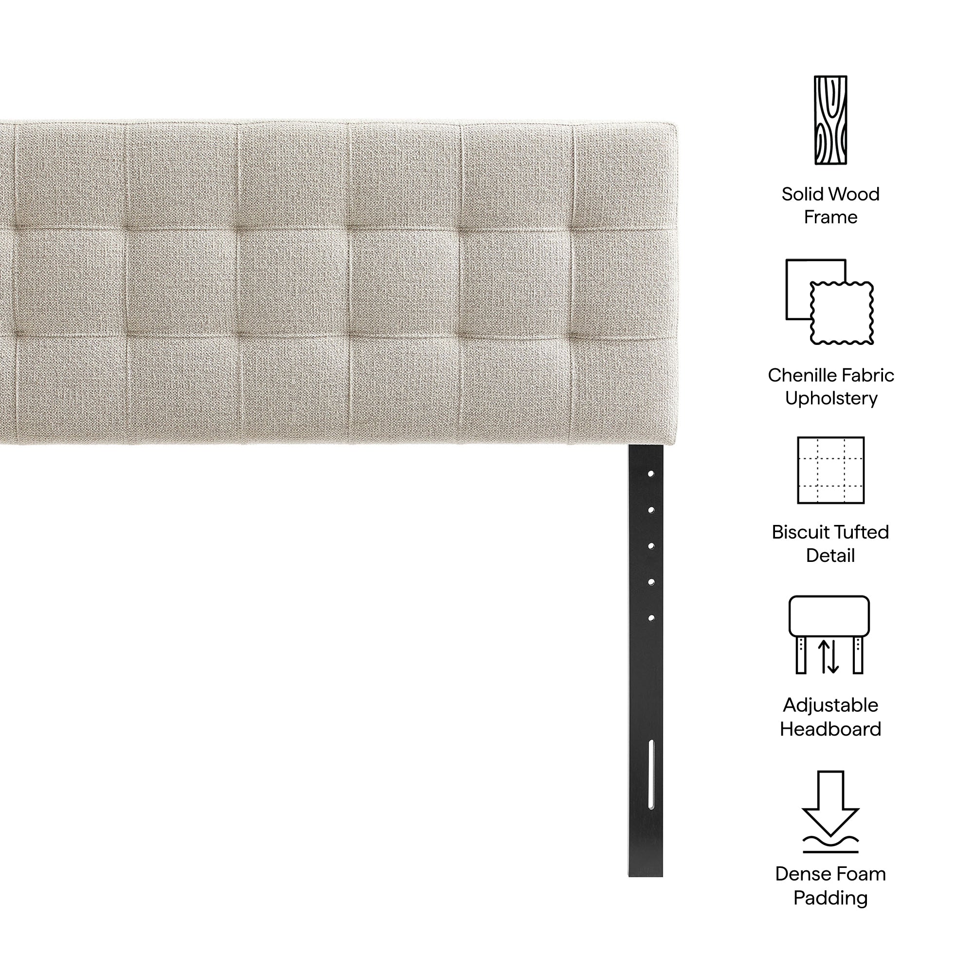 Lily Upholstered King Size Headboard by Modway - Image 7