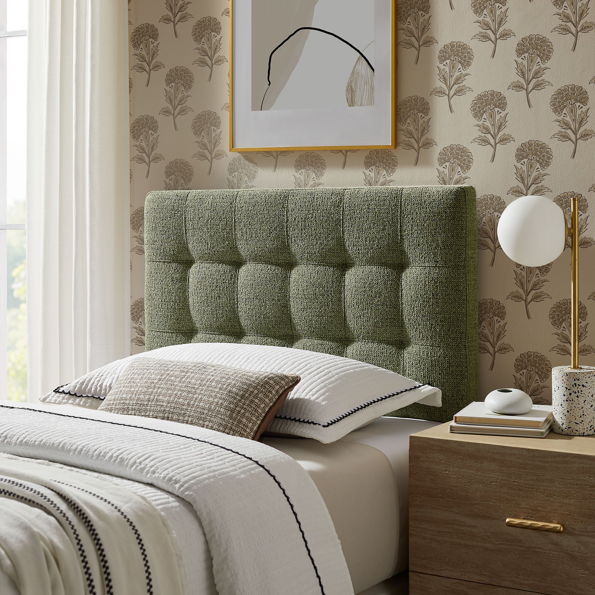 Lily Upholstered Twin Size Headboard by Modway - Image 14