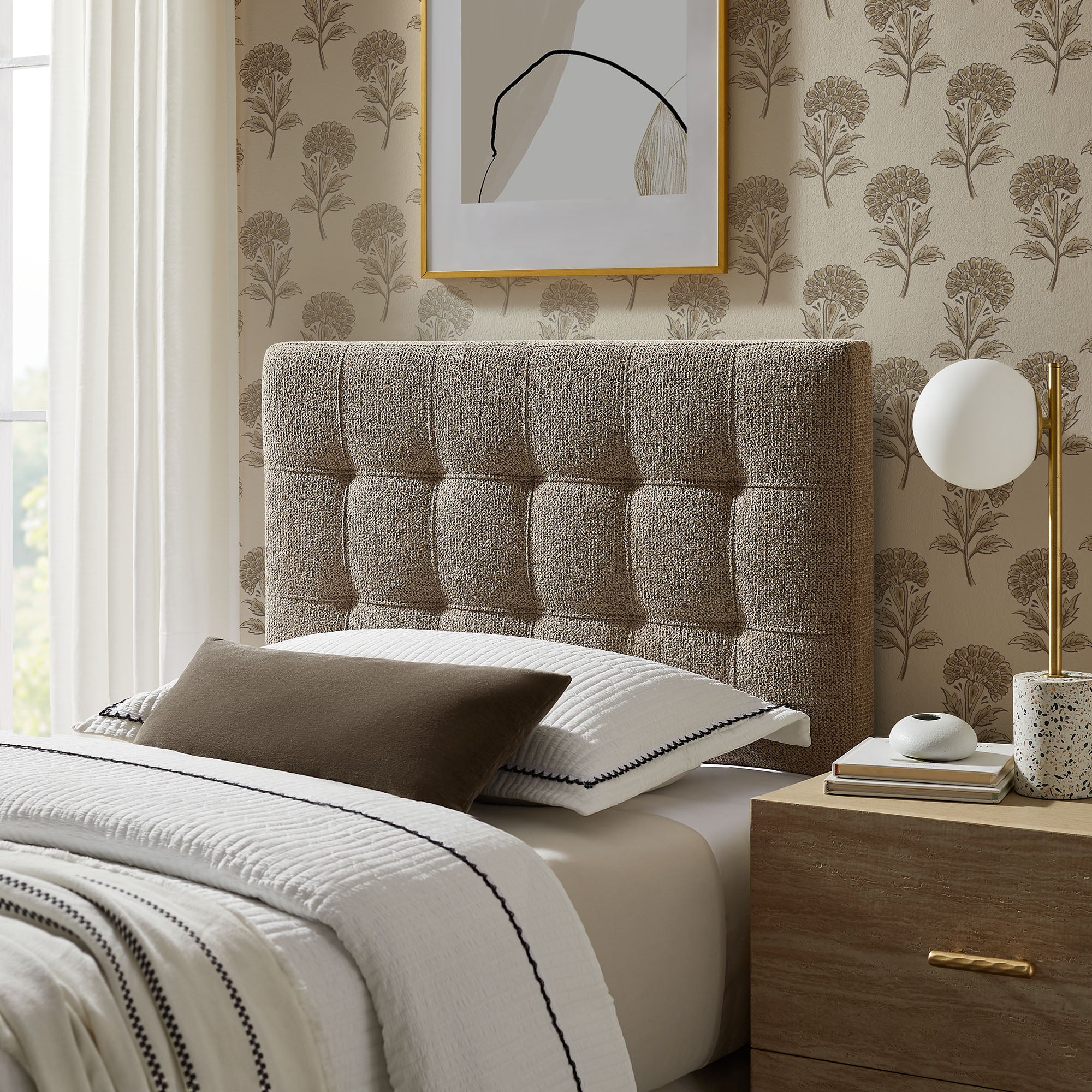 Lily Upholstered Twin Size Headboard by Modway - Image 30