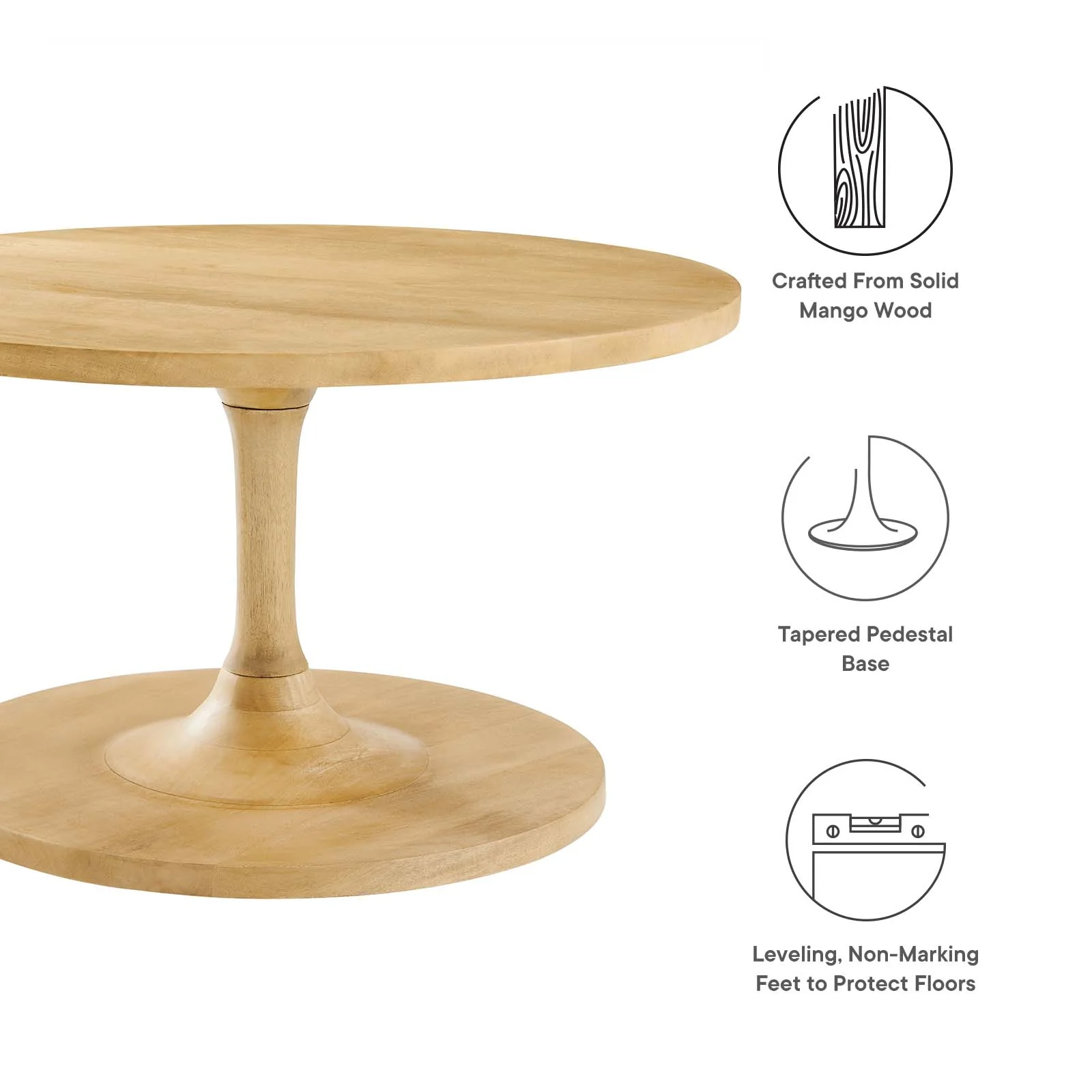Lina Round Wood Coffee Table By Modway - EEI-6574 - Image 5