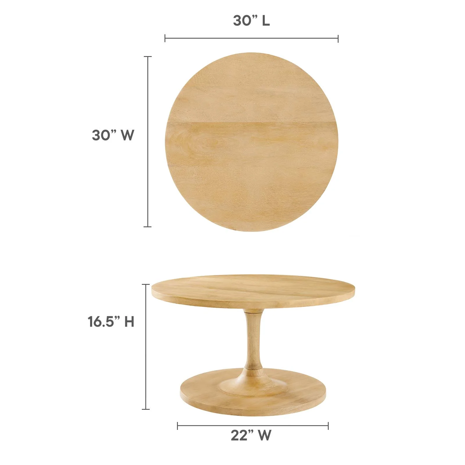 Lina Round Wood Coffee Table By Modway - EEI-6574 - Image 6