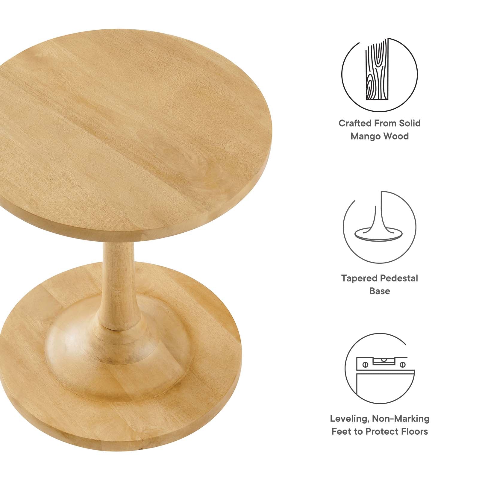 Lina Round Wood Side Table By Modway - EEI-6573 - Image 5