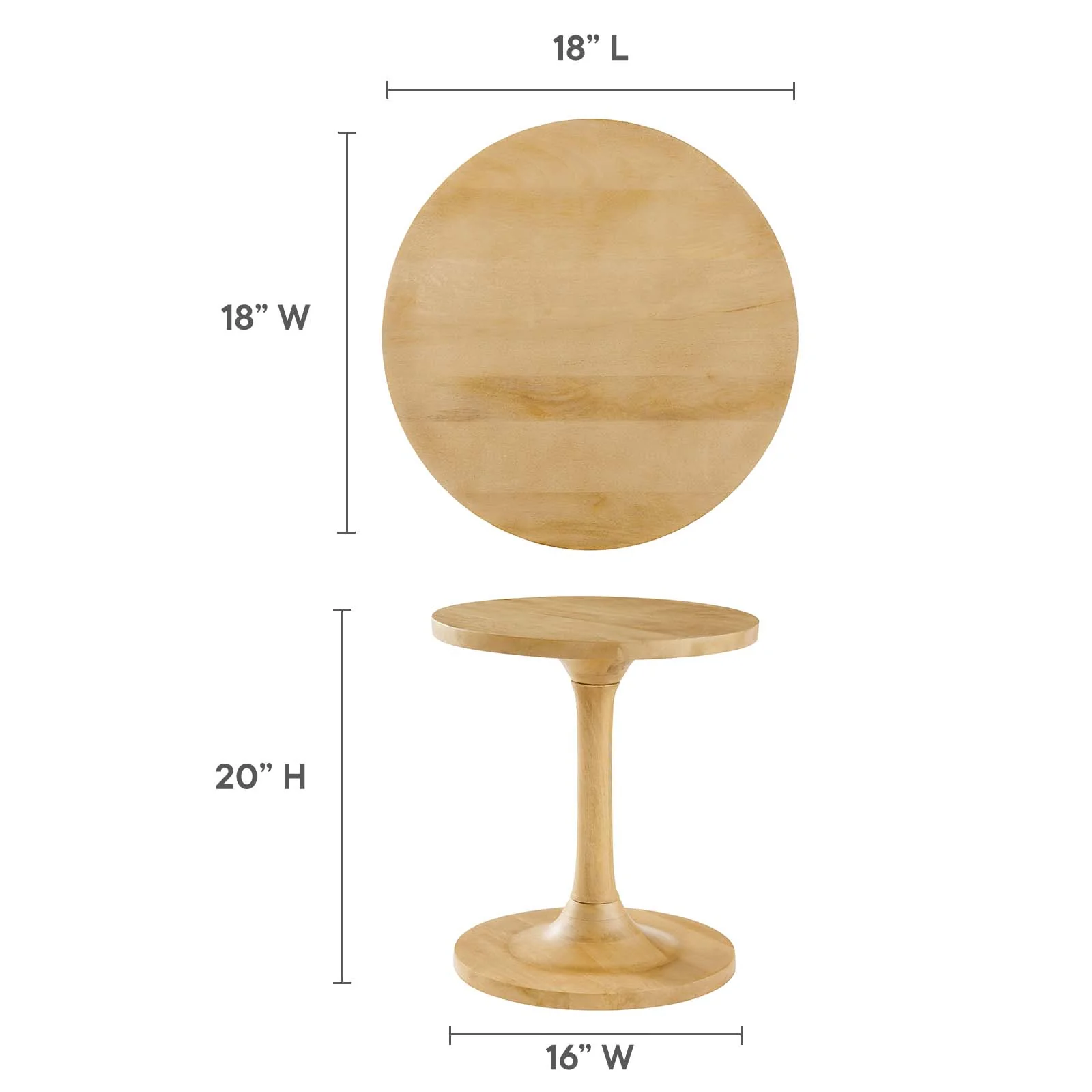 Lina Round Wood Side Table By Modway - EEI-6573 - Image 6