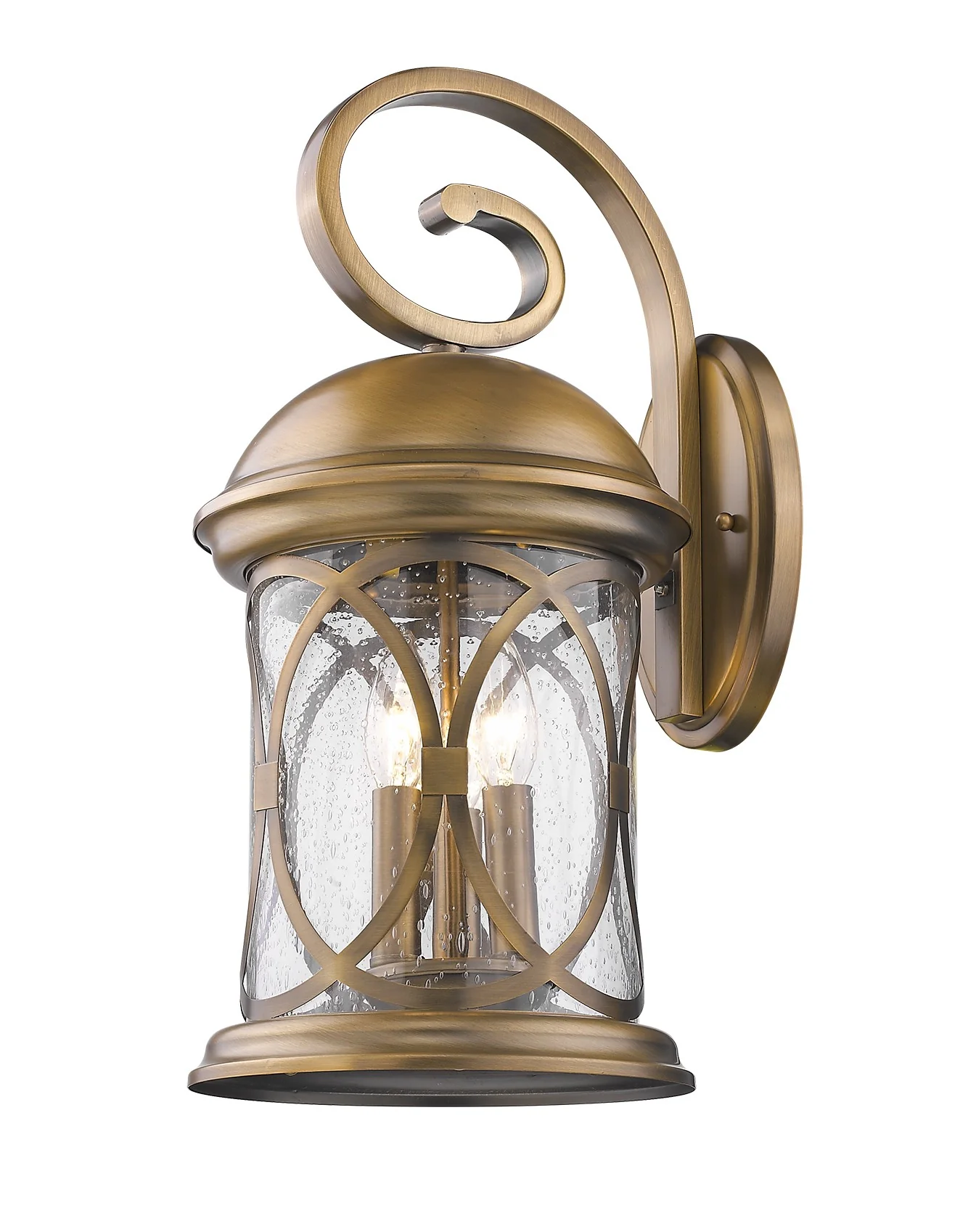 Lincoln 3-Light Antique Brass Wall Light By Homeroots - Image 2
