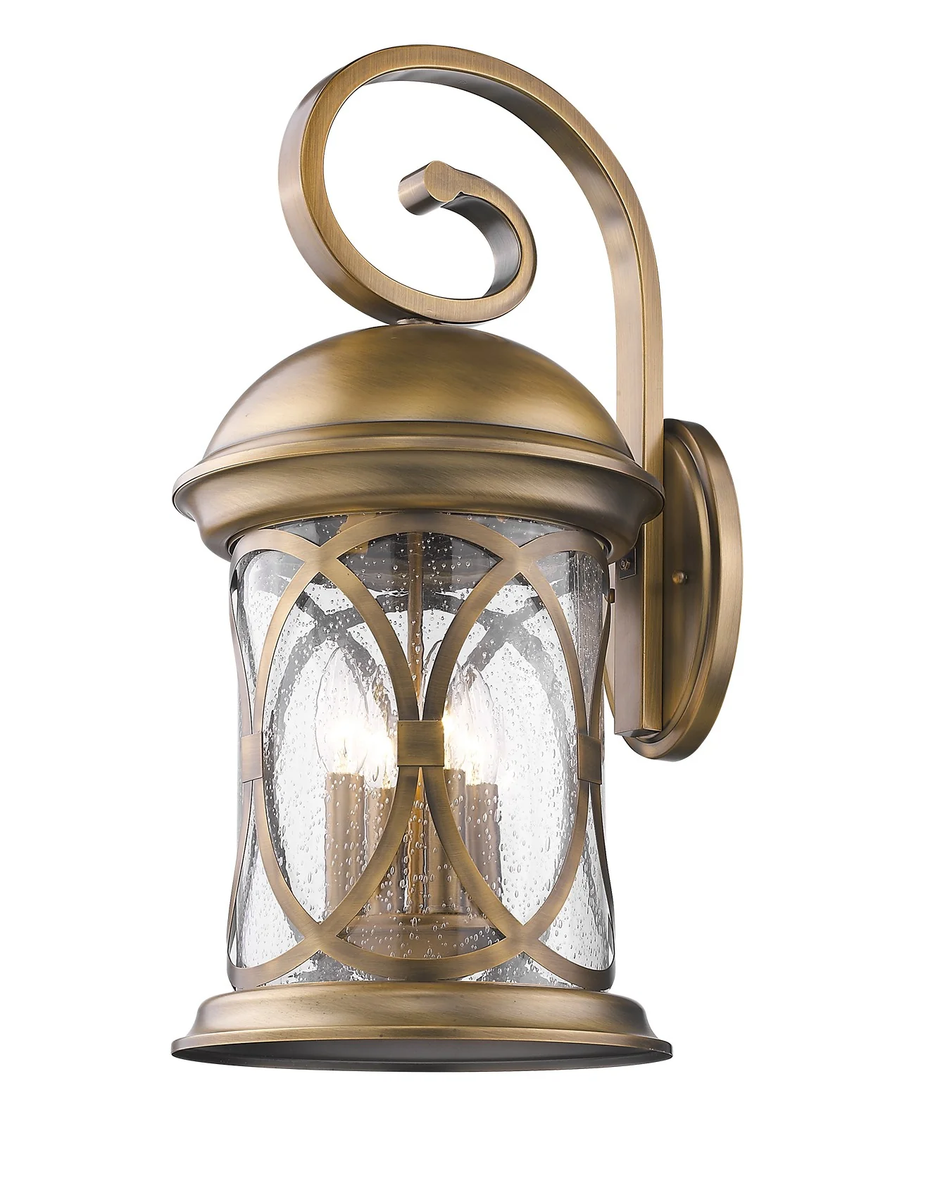 Lincoln 4-Light Antique Brass Wall Light By Homeroots - Image 2