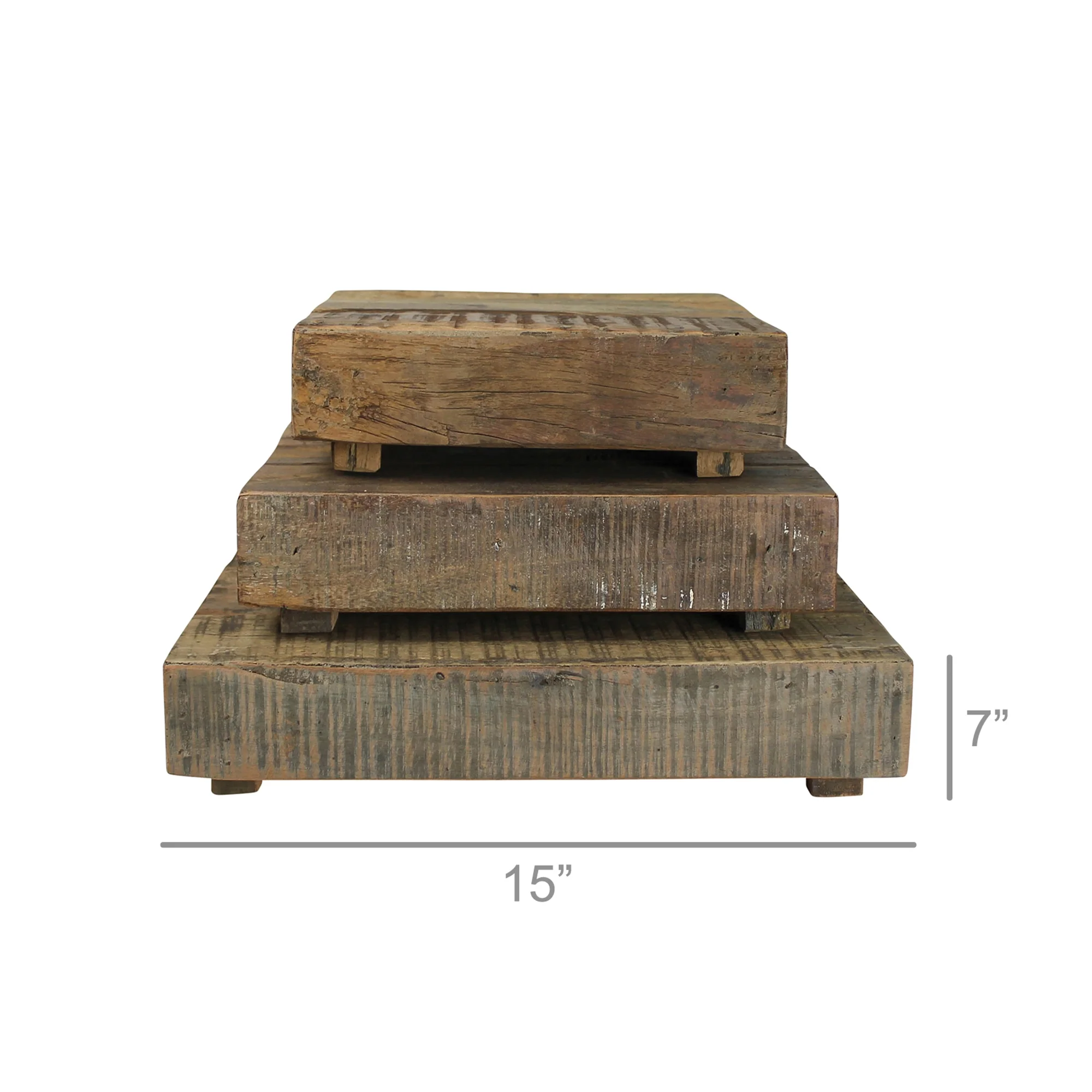 Lincoln Risers, Wood, Square - Set of 3 By HomArt - Image 6
