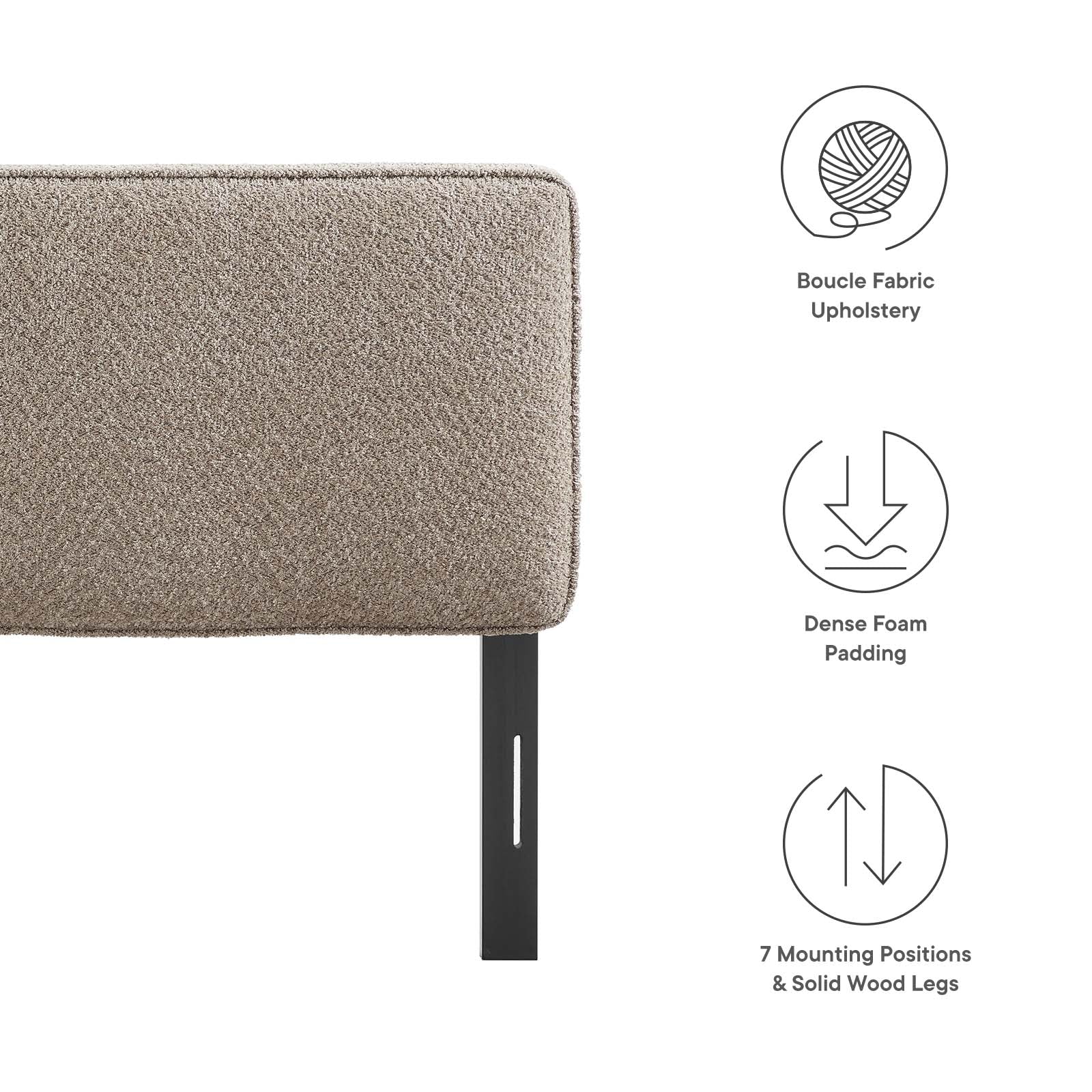 Lindee Boucle Fabric Full Headboard By Modway - MOD-7147 - Image 13
