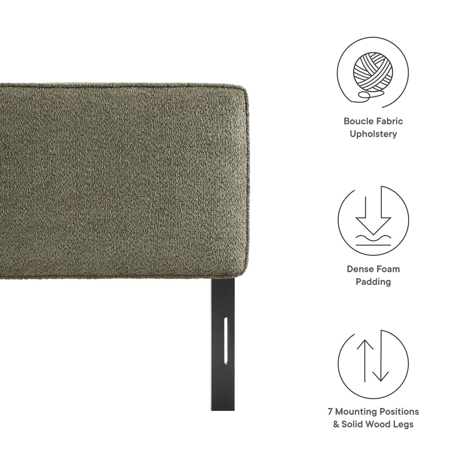 Lindee Boucle Fabric King Headboard By Modway - MOD-7151 - Image 21
