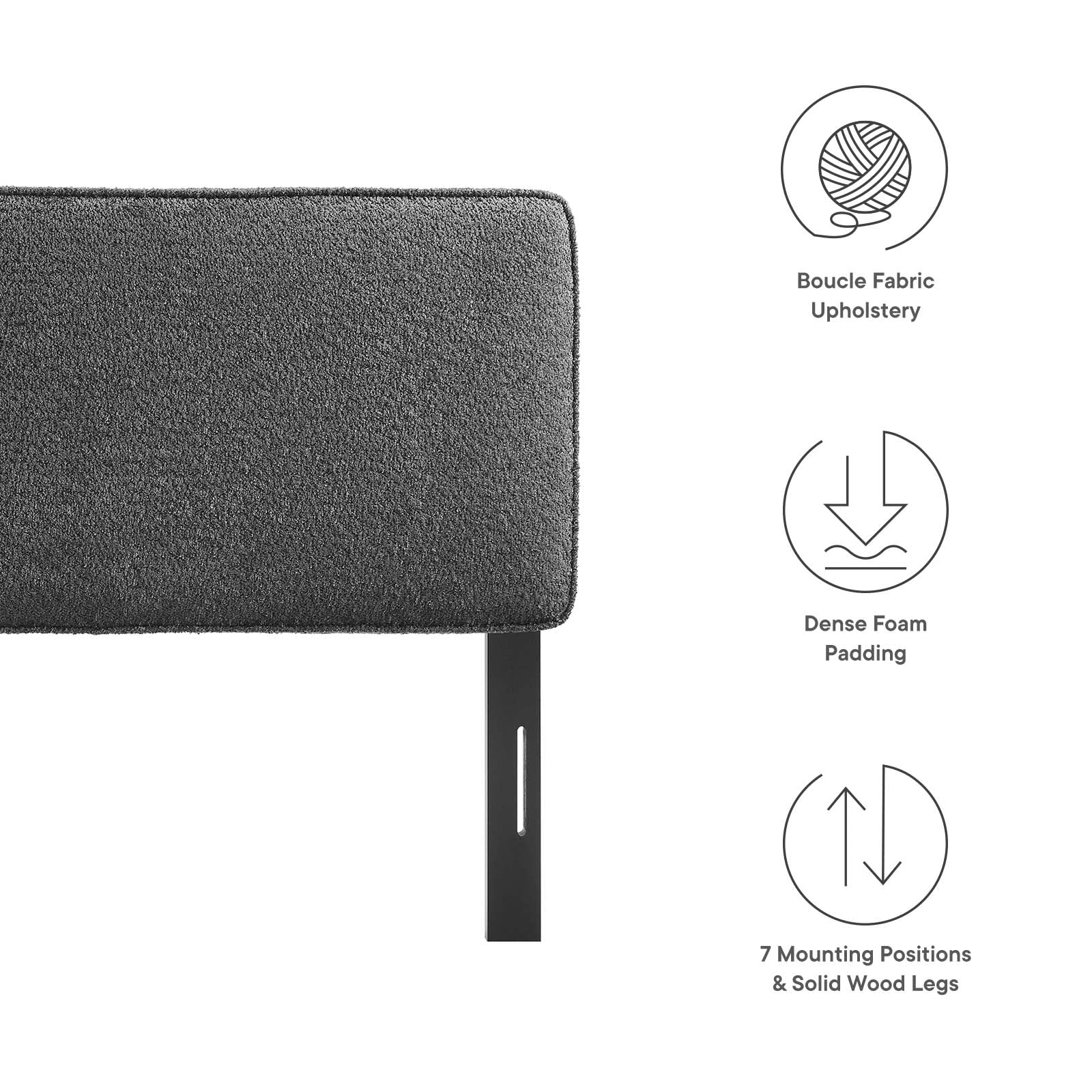 Lindee Boucle Fabric King Headboard By Modway - MOD-7151 - Image 29