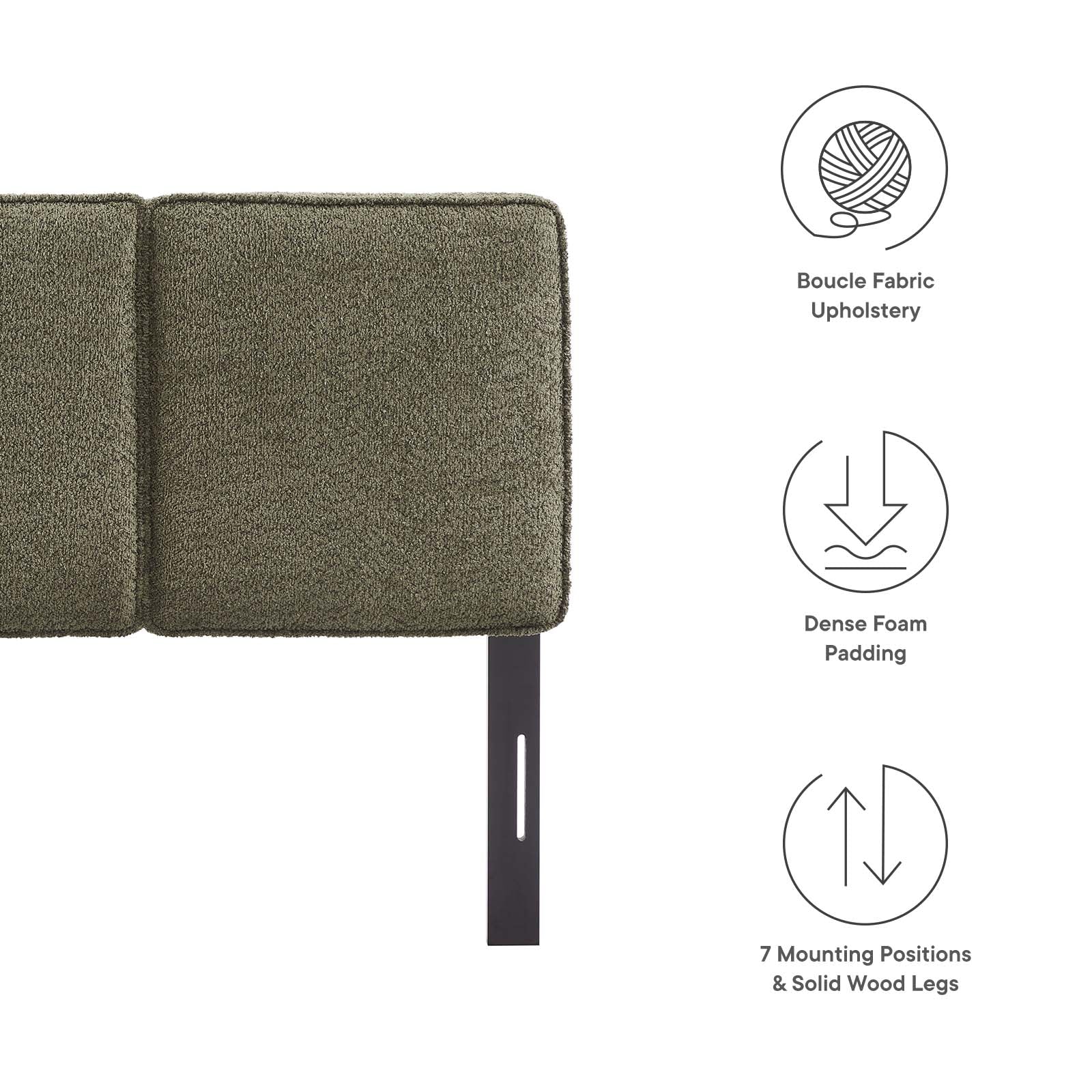 Lindee Boucle Fabric Twin Headboard By Modway - MOD-7145 - Image 21