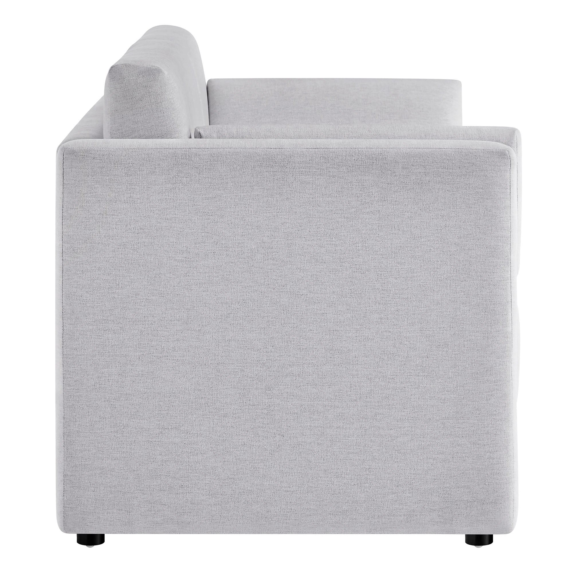 Linden Upholstered Heathered Chenille Sofa by Modway - Image 20