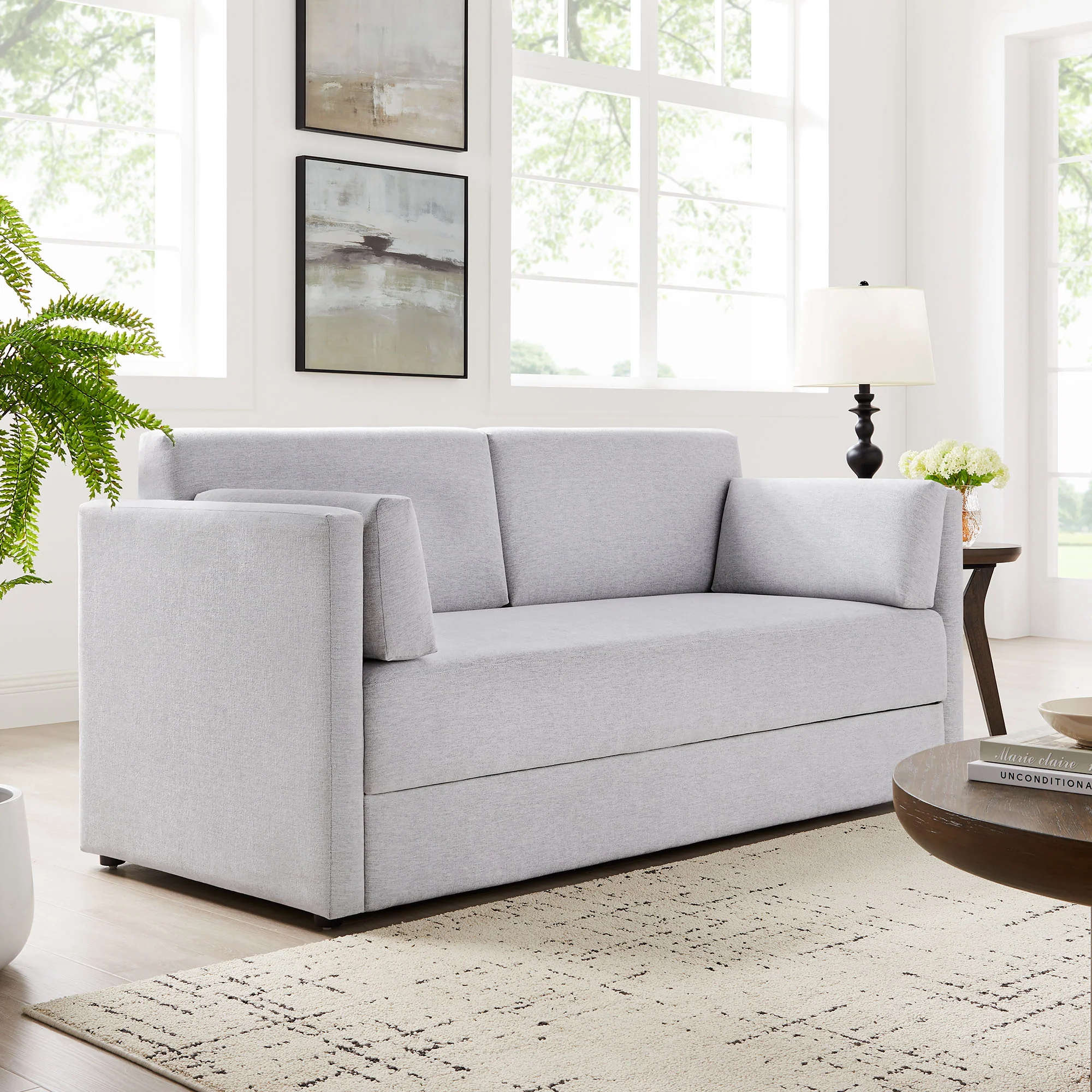 Linden Upholstered Heathered Chenille Sofa by Modway - Image 25