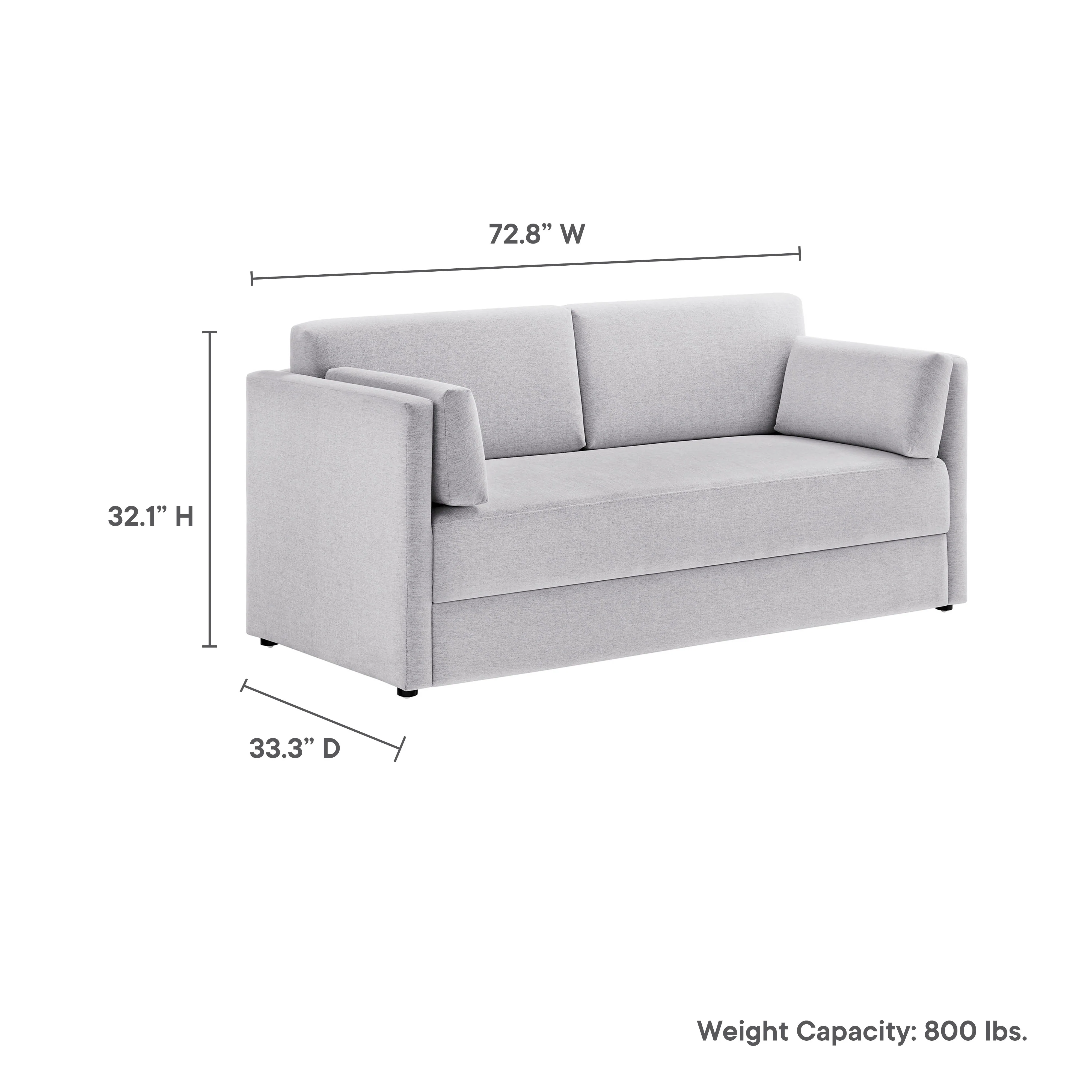 Linden Upholstered Heathered Chenille Sofa by Modway - Image 27