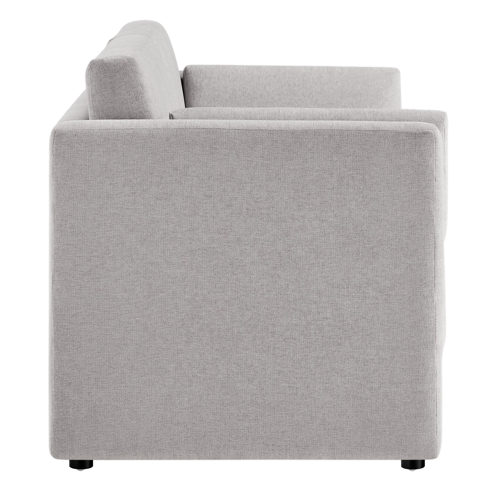 Linden Upholstered Heathered Chenille Sofa by Modway - Image 29