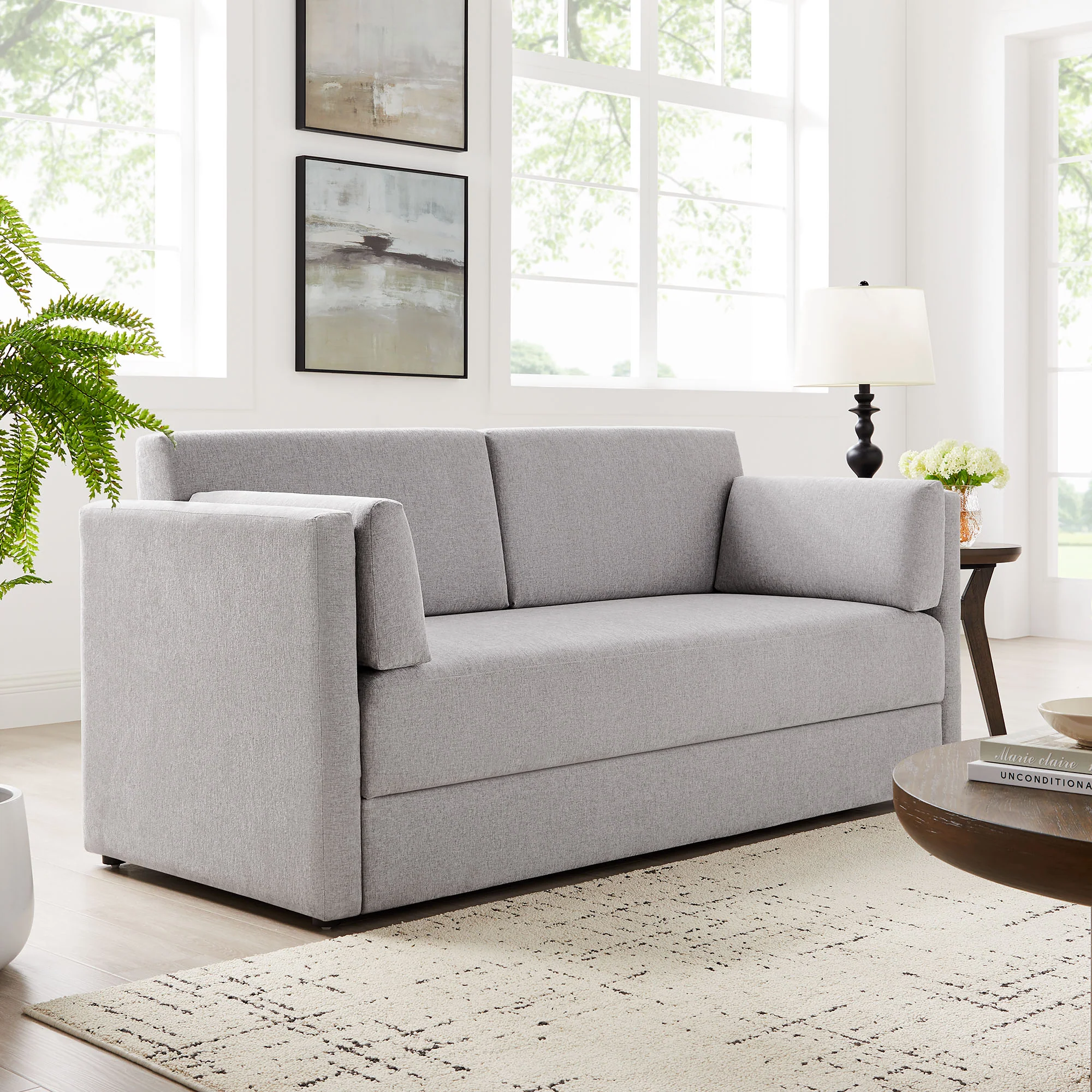 Linden Upholstered Heathered Chenille Sofa by Modway - Image 34
