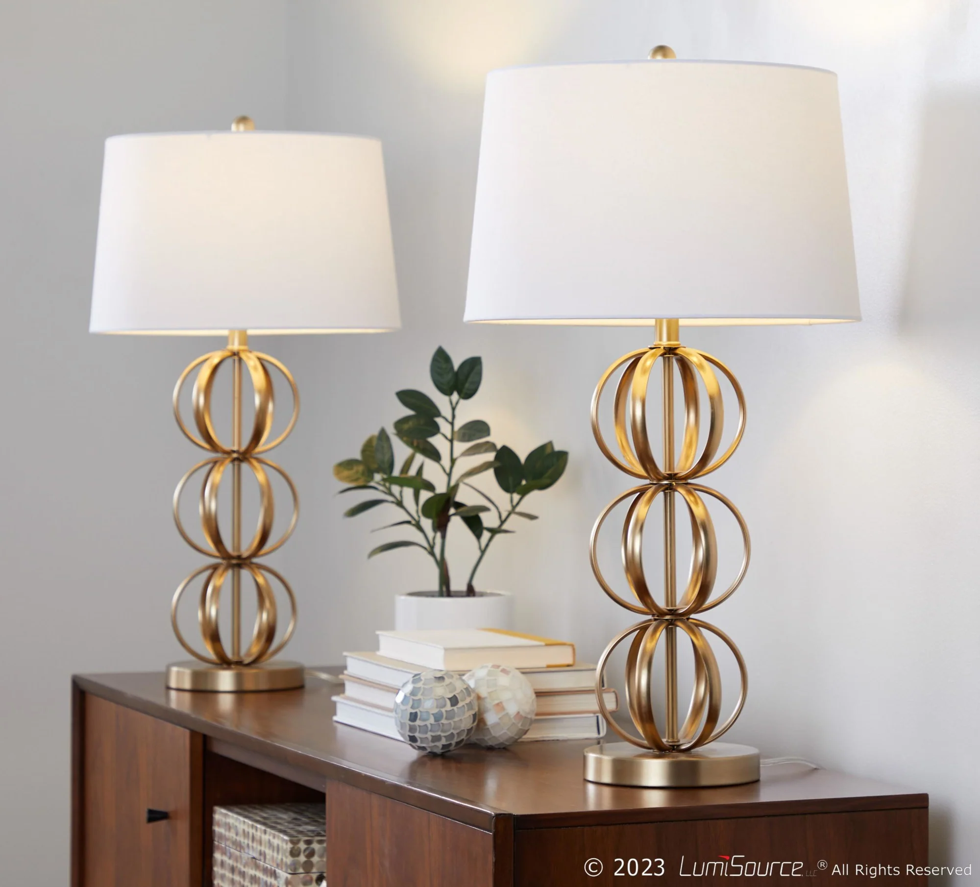 Linx 29" Metal Table Lamp - Set of 2 By LumiSource - GTI30-LINX AUW2 - Image 2