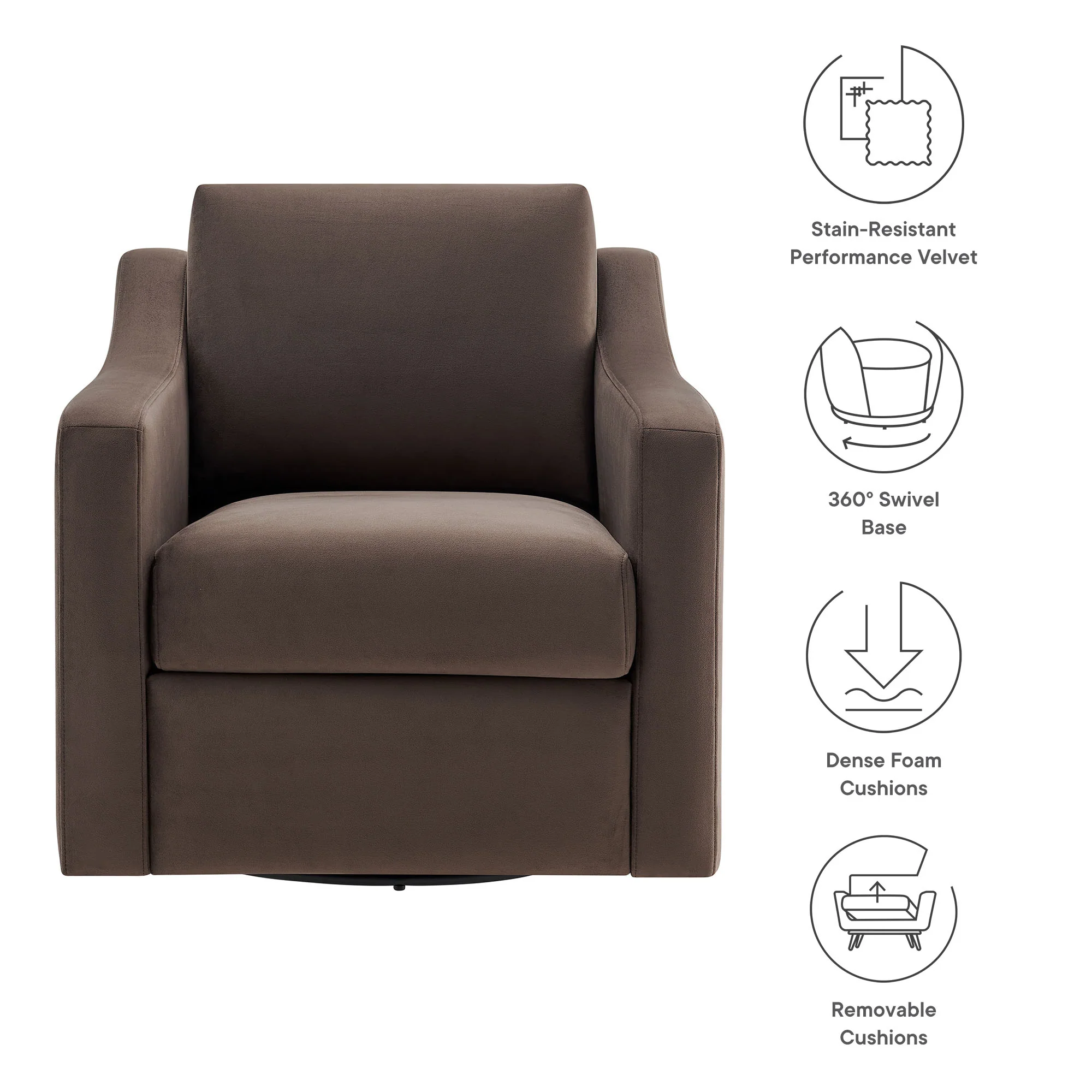 Liora Performance Velvet Armchair by Modway - Image 26