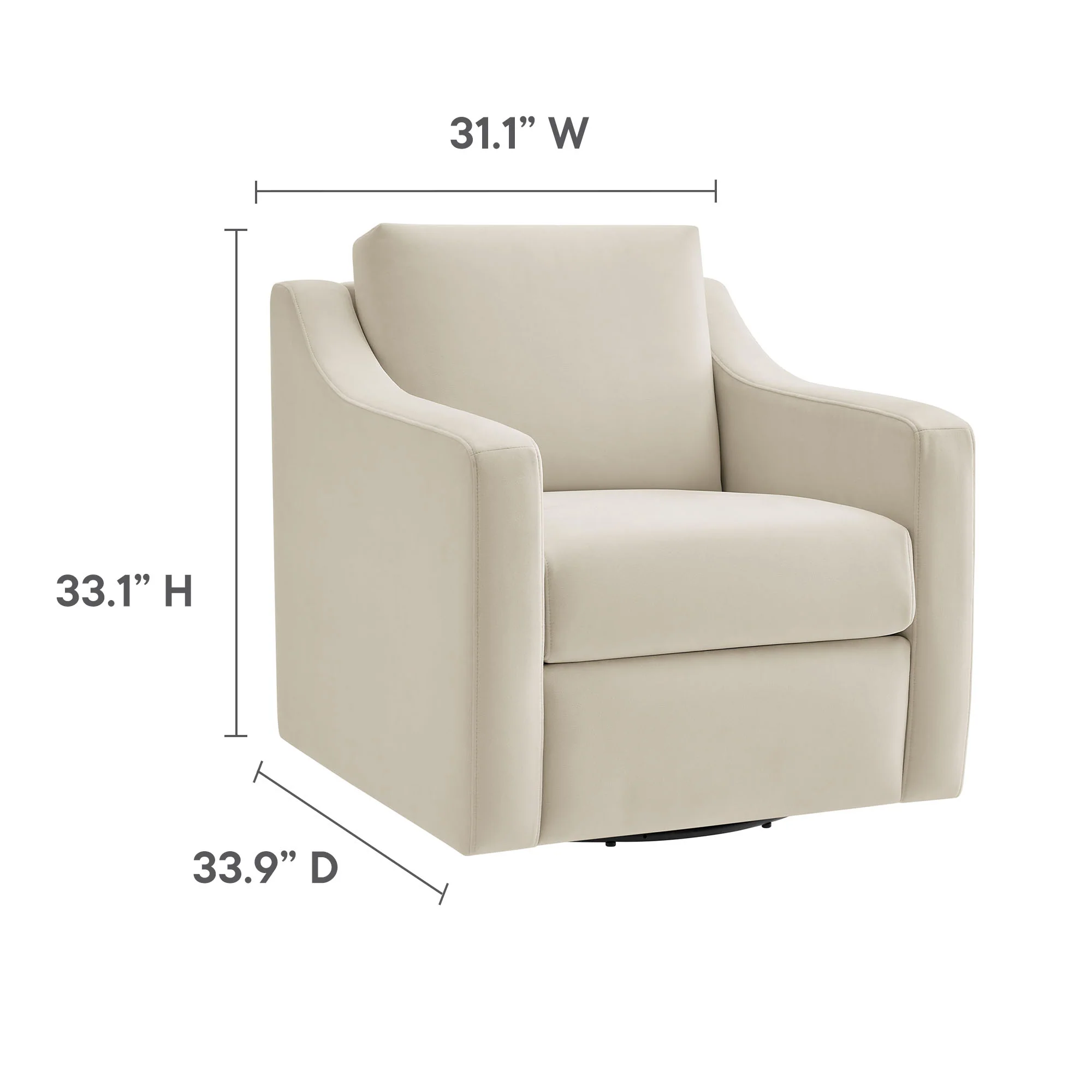 Liora Performance Velvet Armchair by Modway - Image 9