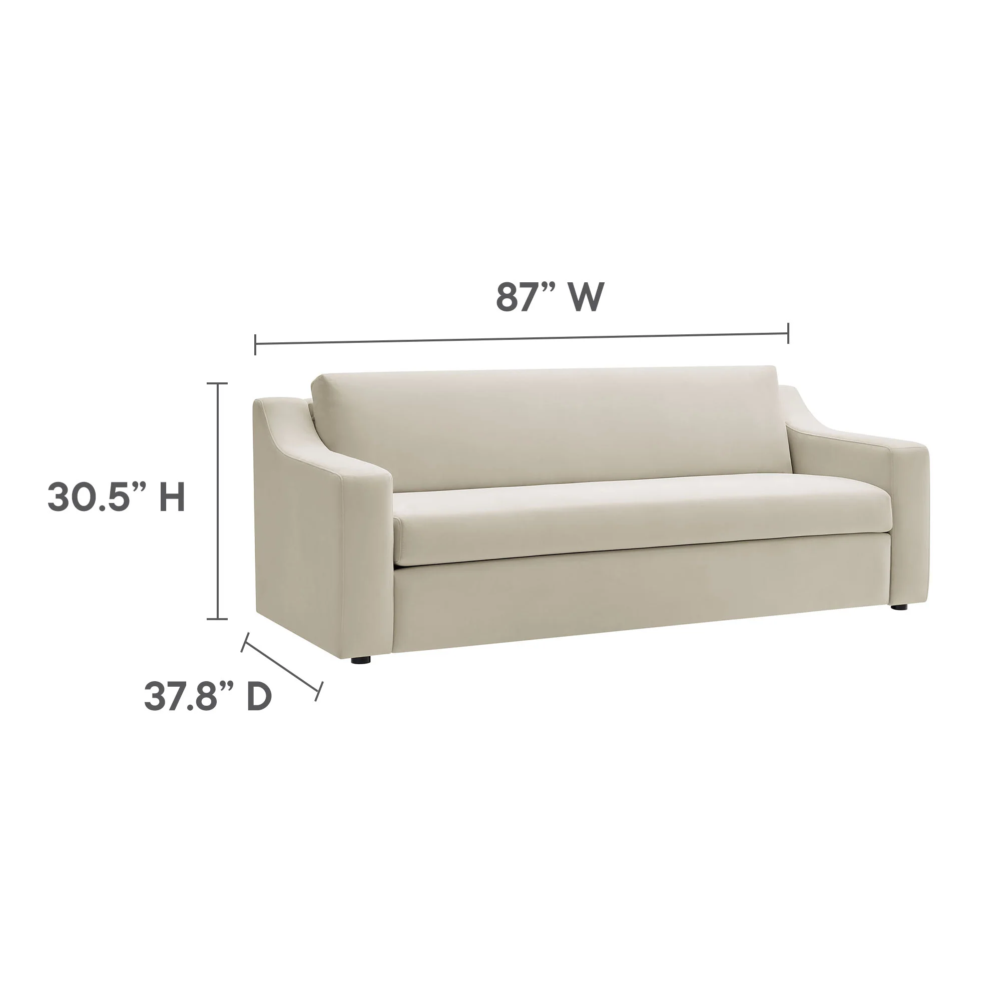 Liora Performance Velvet Sofa by Modway - Image 9