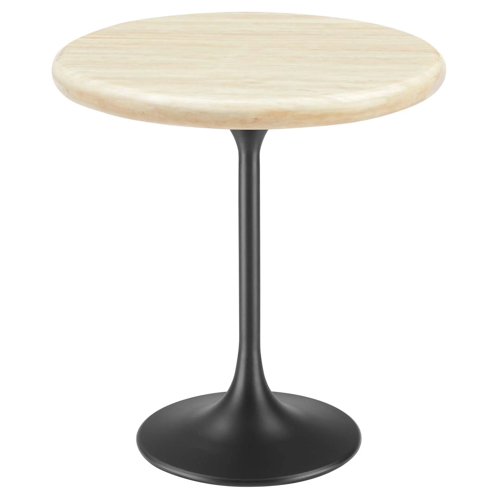 Lippa 20" Round Artificial Travertine  Side Table By Modway - EEI-6747 - Image 2