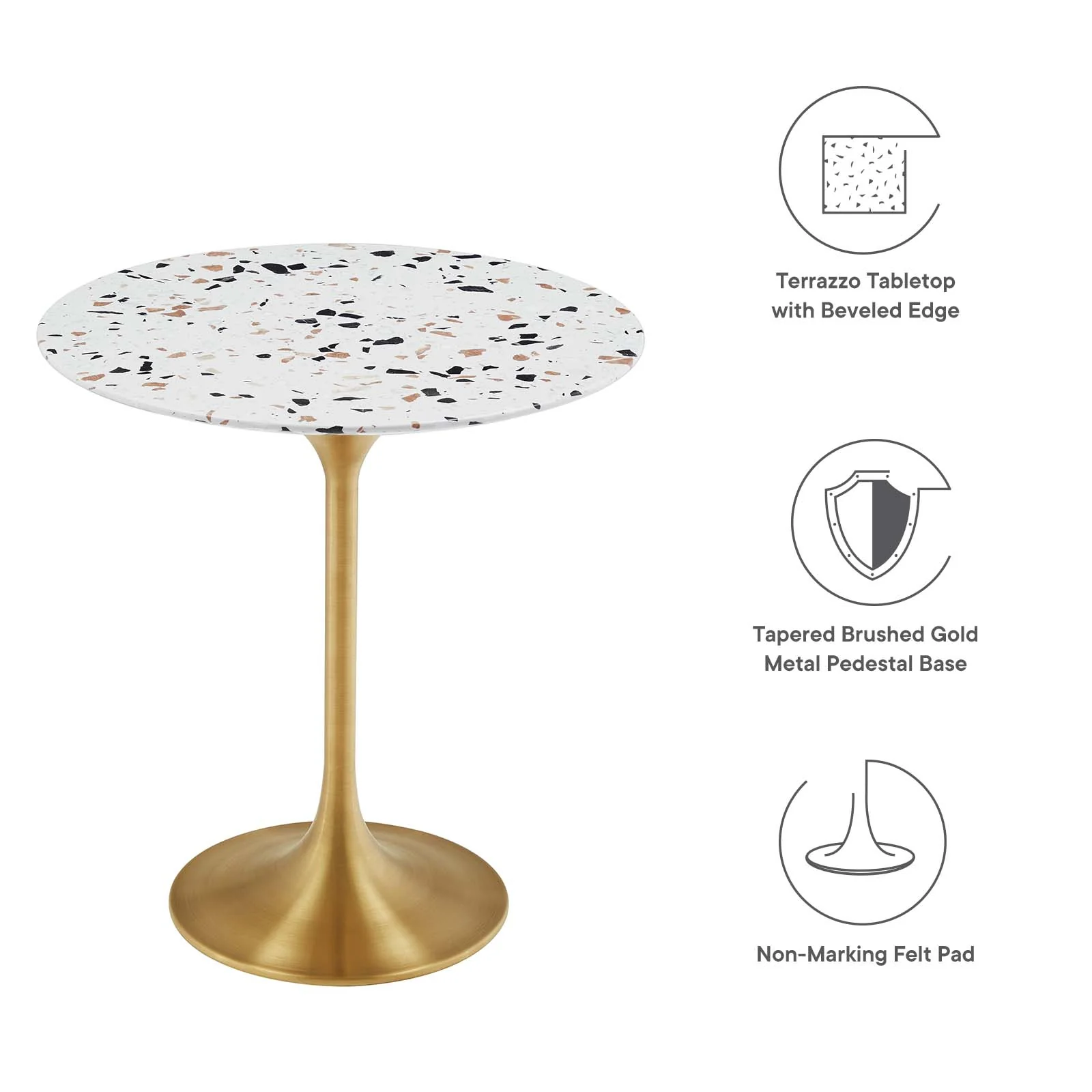 Lippa 20" Round Terrazzo Side Table By Modway - EEI-5687 - Image 5