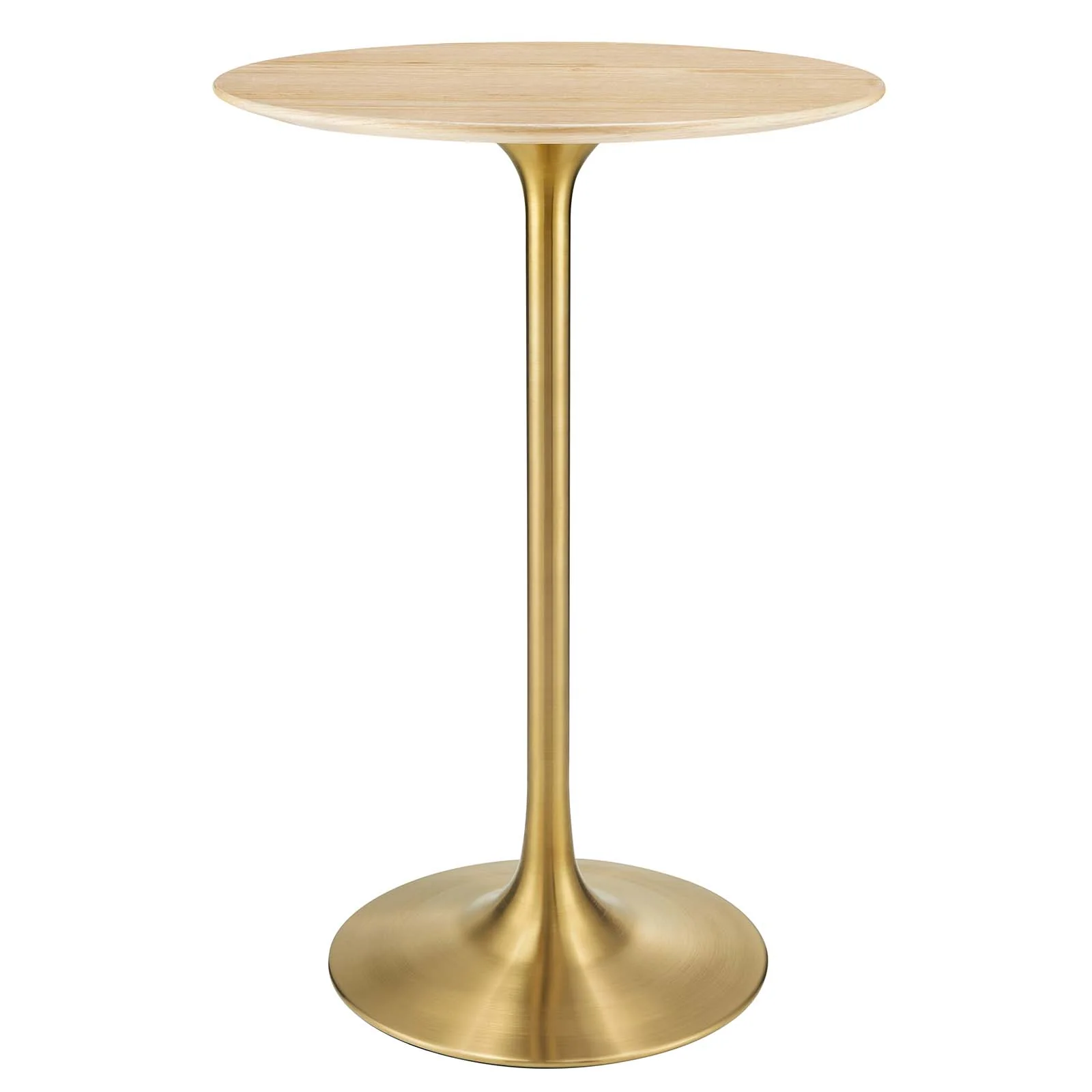 Lippa 28" Round Natural Wood Grain Bar Table By Modway - EEI-5530 - Image 2