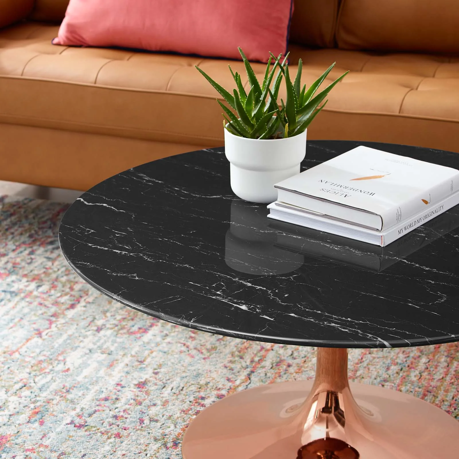 Lippa 36" Artificial Marble Coffee Table By Modway - EEI-5281 - Image 6