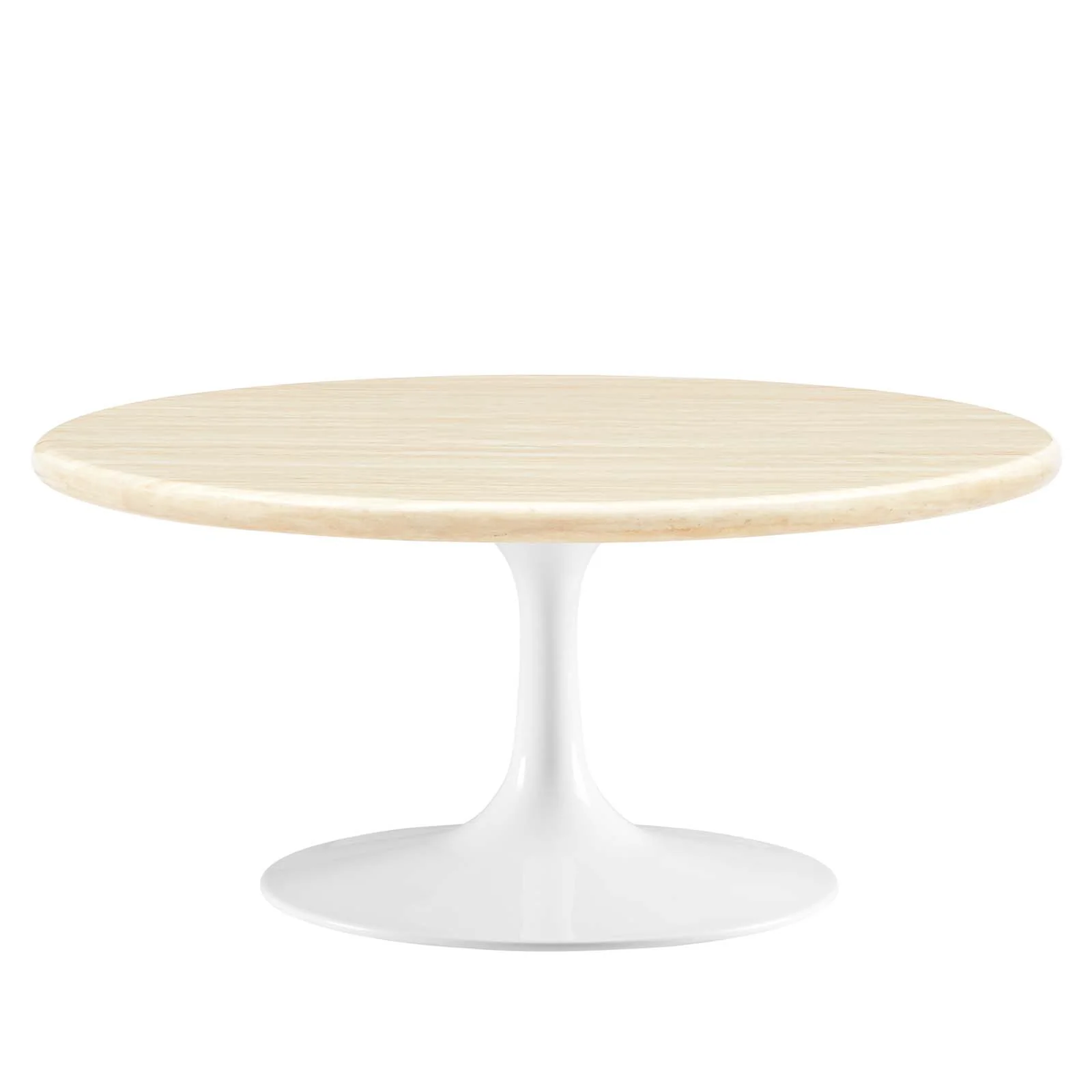 Lippa 36” Round Artificial Travertine  Coffee Table By Modway - EEI-6749 - Image 2