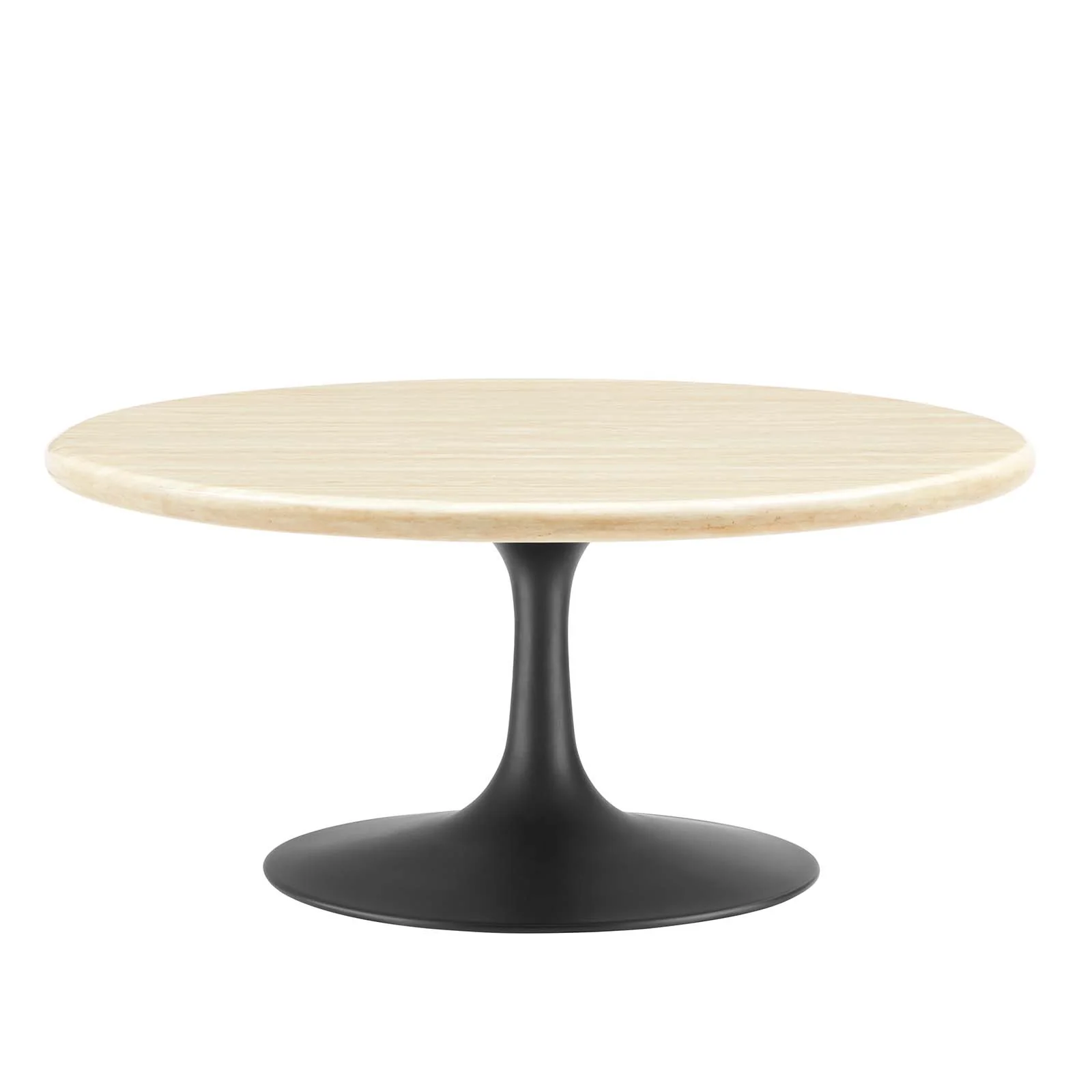 Lippa 36” Round Artificial Travertine  Coffee Table By Modway - EEI-6751 - Image 2