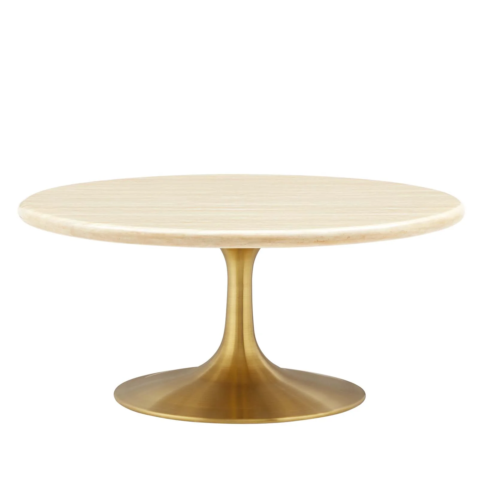 Lippa 36” Round Artificial Travertine  Coffee Table By Modway - EEI-6753 - Image 2