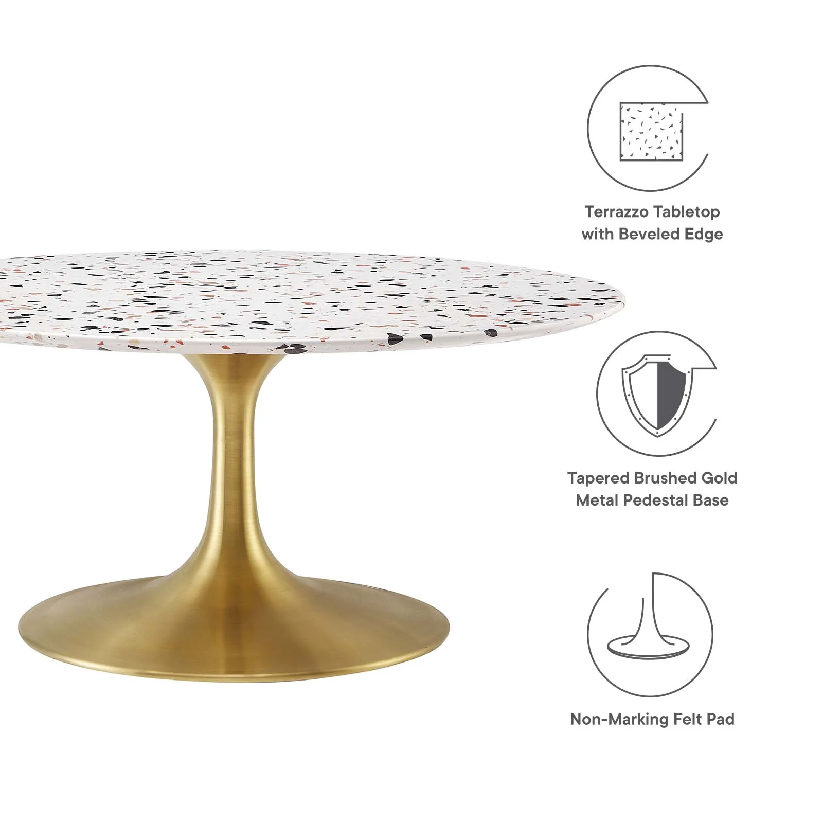Lippa 36" Round Terrazzo Coffee Table By Modway - EEI-5720 - Image 5