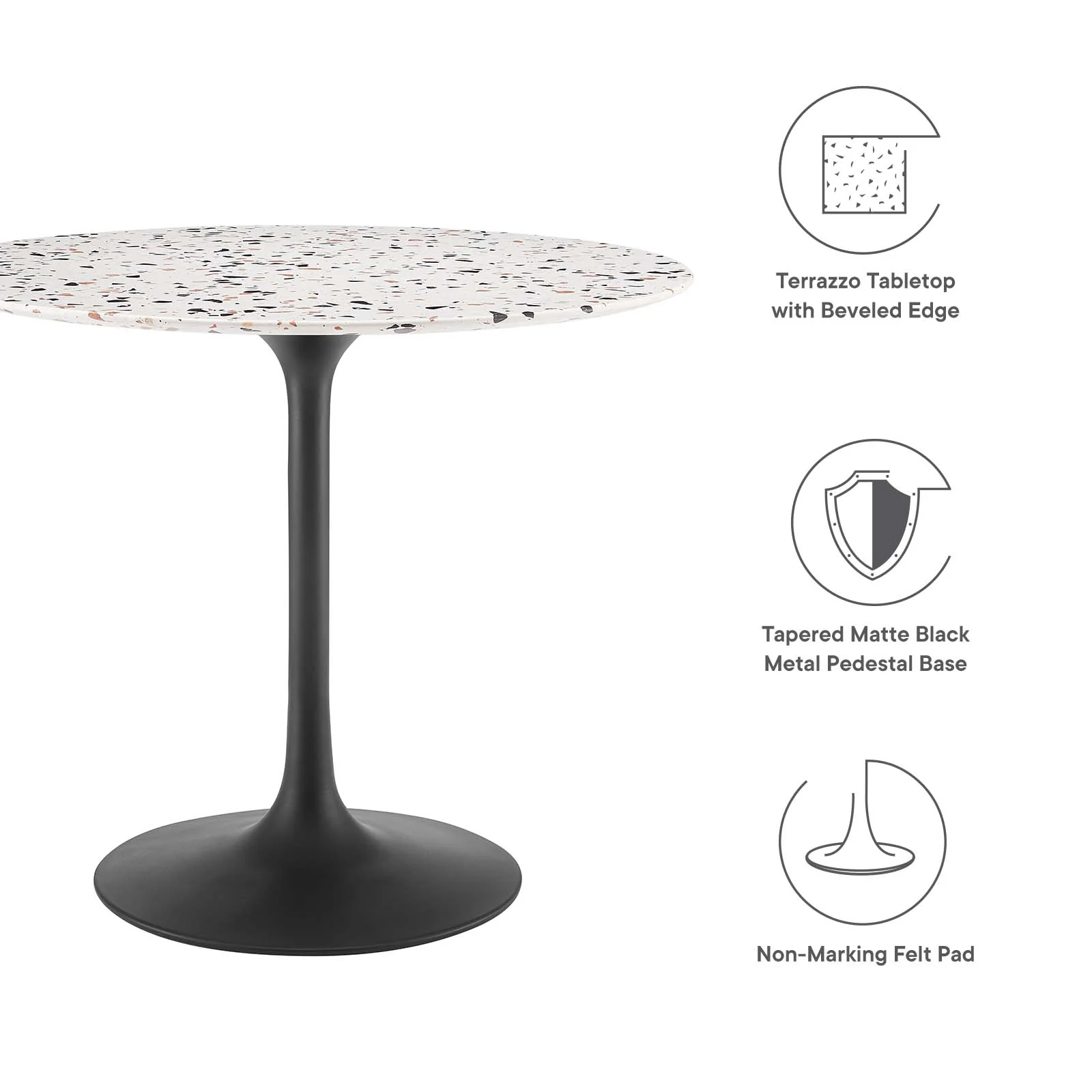 Lippa 36" Round Terrazzo Dining Table By Modway - EEI-5716 - Image 5
