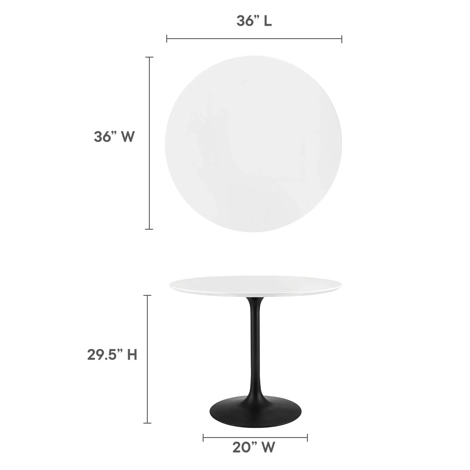 Lippa 36" Round Wood Dining Table By Modway - EEI-3511 - Image 6