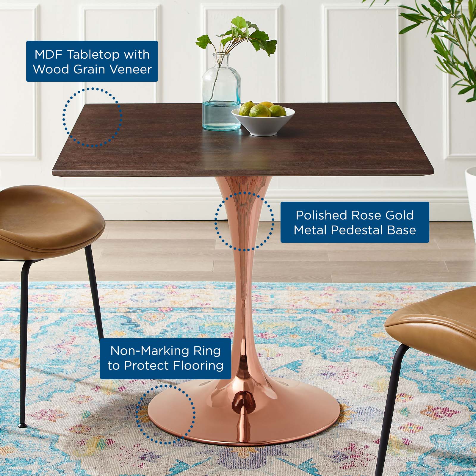 Lippa 36" Square Wood Dining Table By Modway - EEI-5255 - Image 5