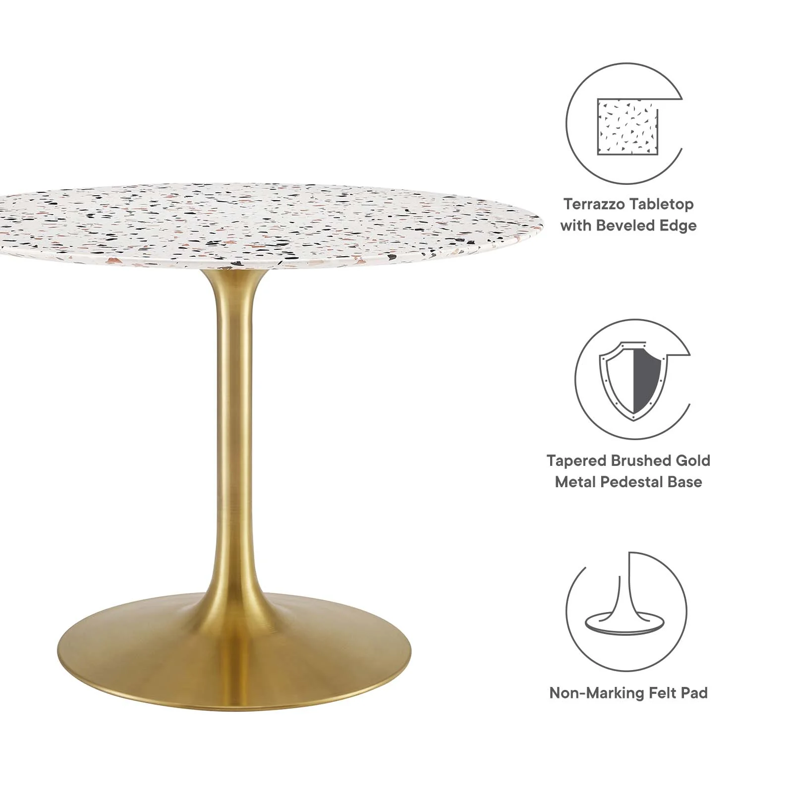 Lippa 40" Round Terrazzo Dining Table By Modway - EEI-5724 - Image 5