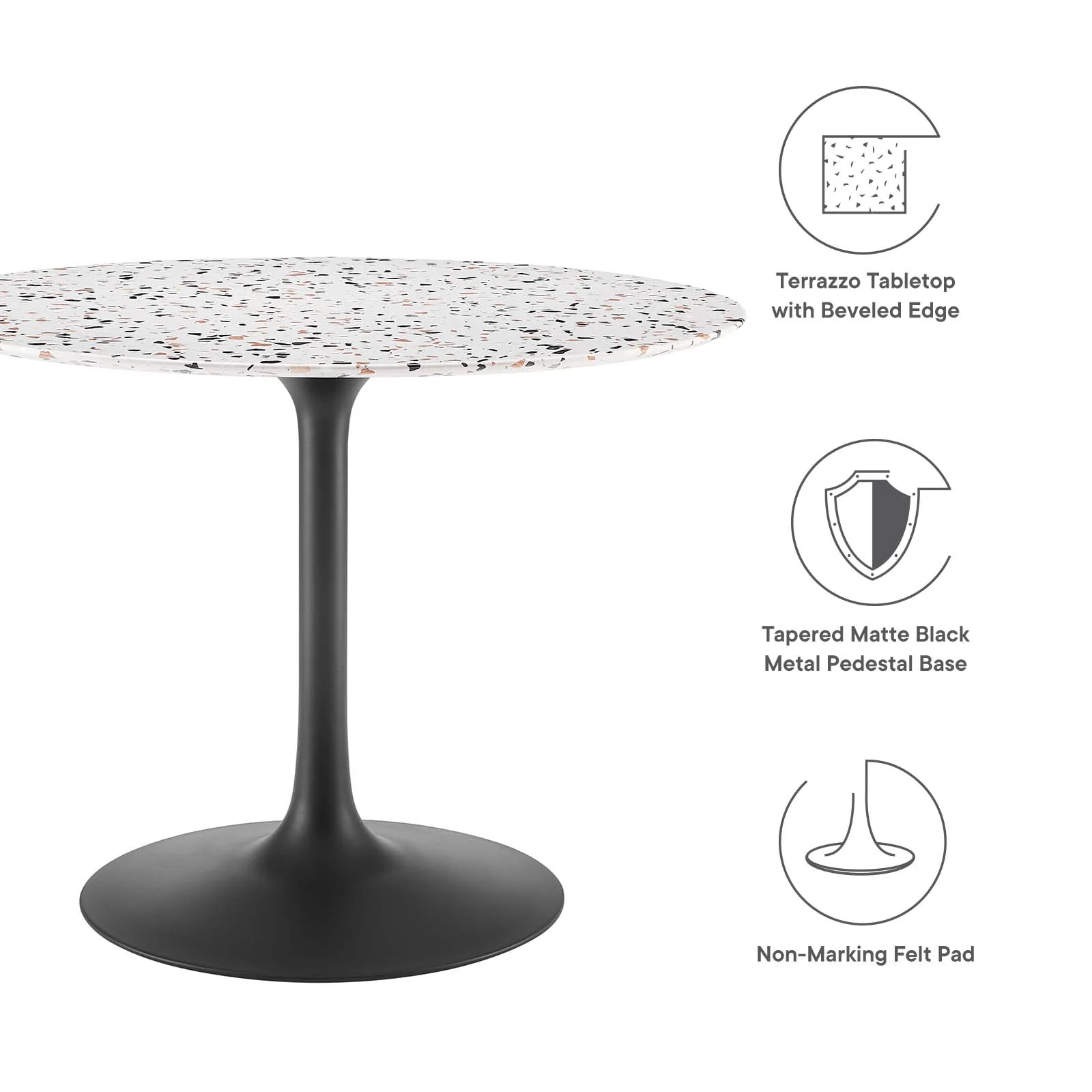 Lippa 40" Round Terrazzo Dining Table By Modway - EEI-5725 - Image 5