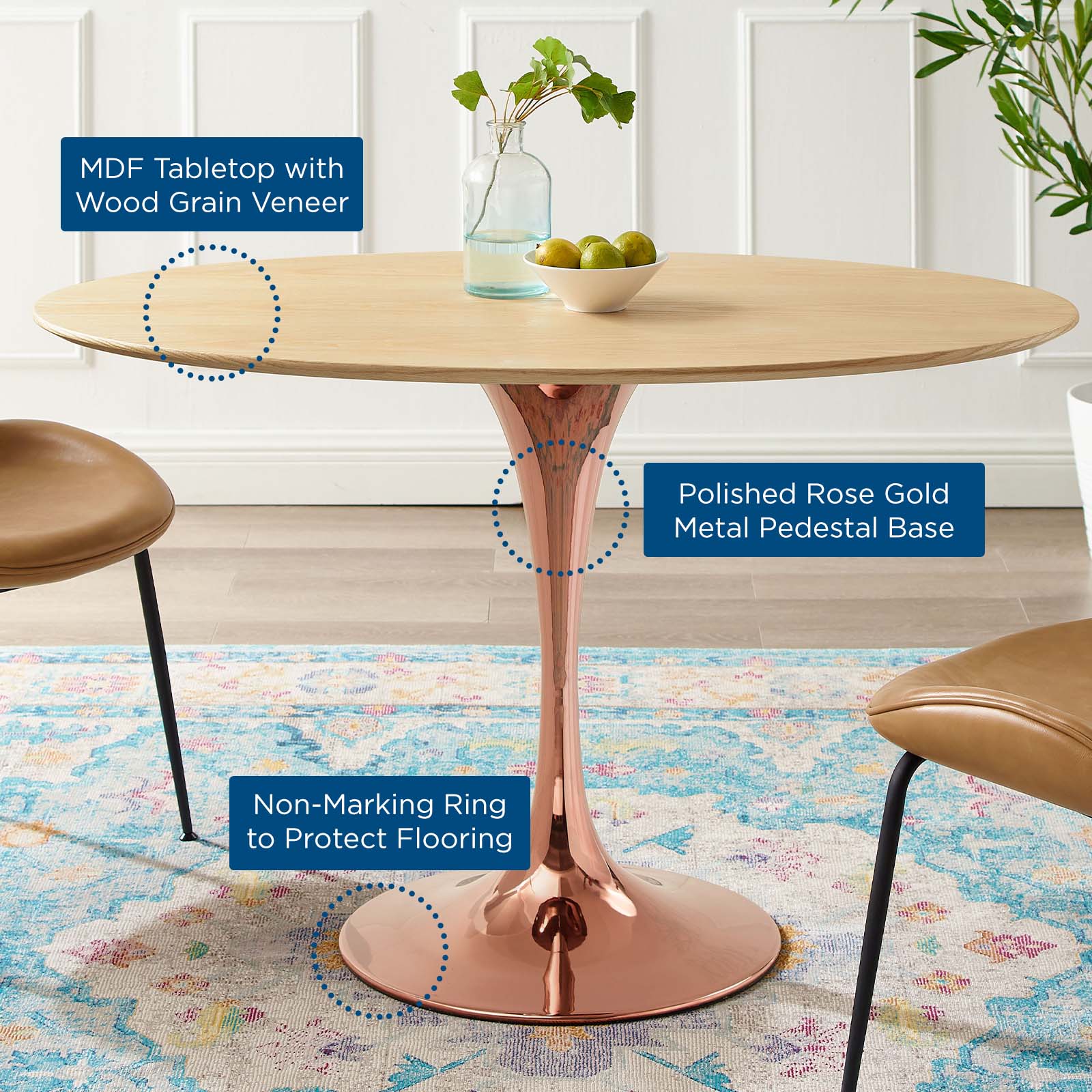 Lippa 47" Oval Wood Dining Table By Modway - EEI-5250 - Image 5