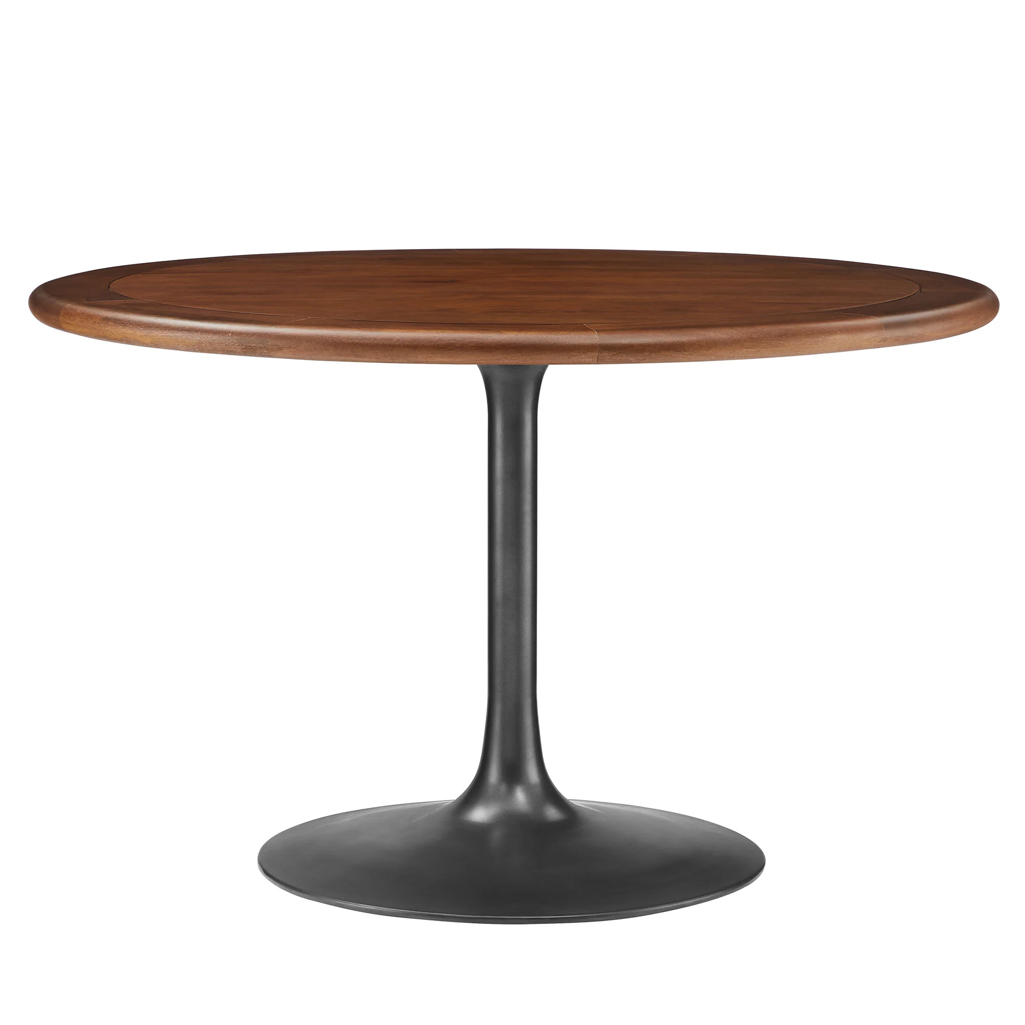 Lippa 48" Round Pedestal Solid Wood Dining Table by Modway - Image 2