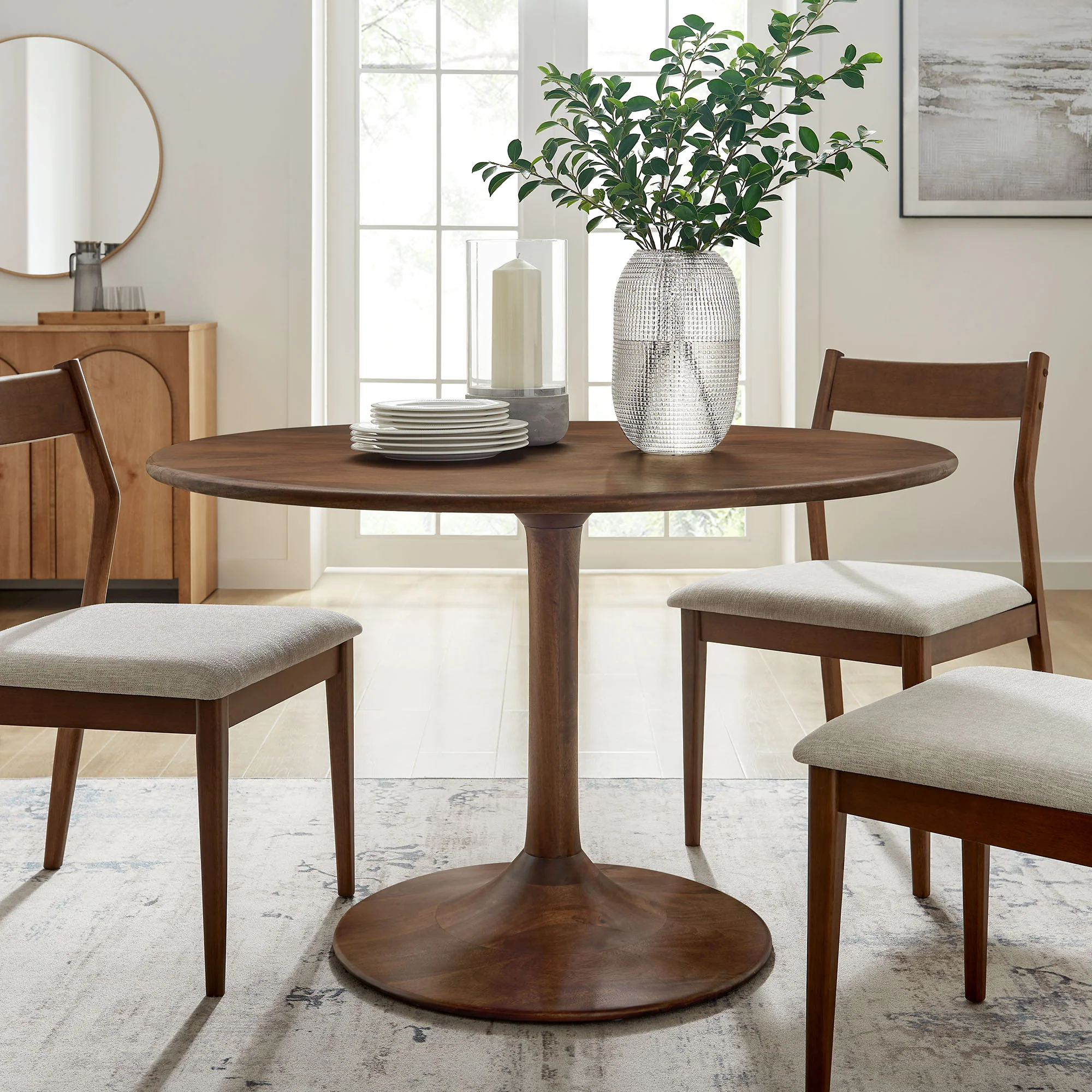 Lippa 48" Round Solid Wood Dining Table by Modway - Image 22