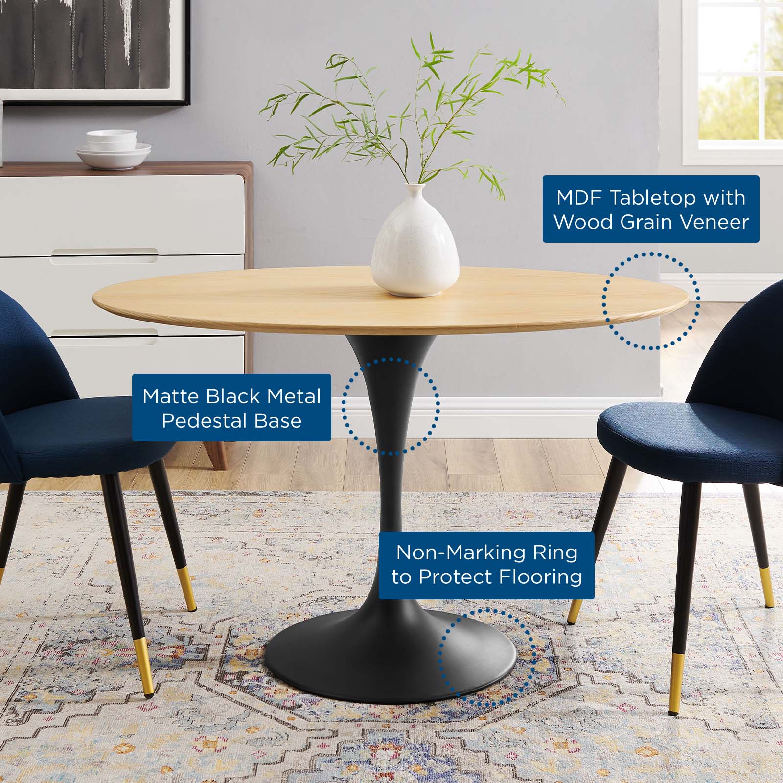 Lippa 48" Wood Oval Dining Table By Modway - EEI-4863 - Image 5